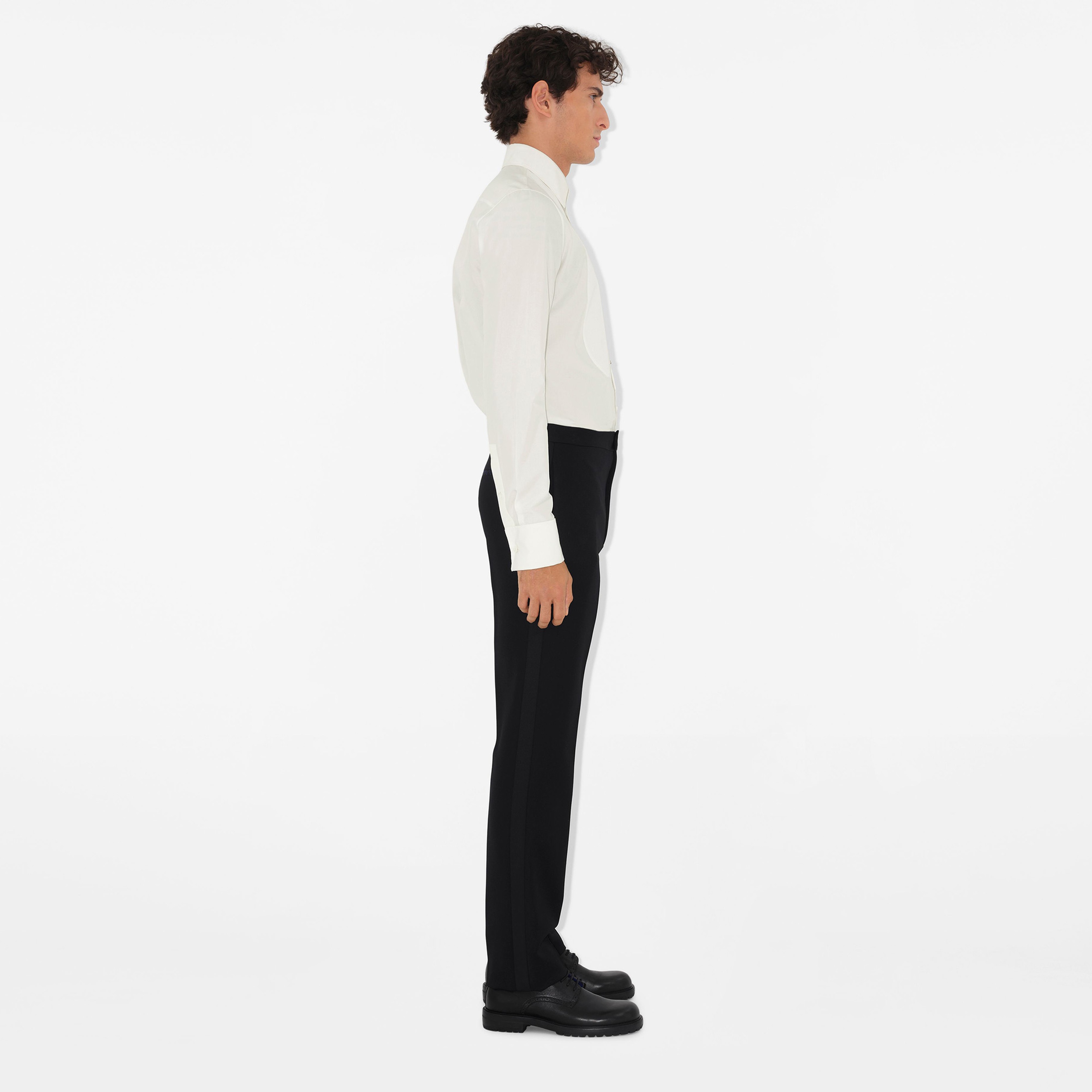 Burberry Slim Fit Cotton Silk Tuxedo Erkek Beyaz Gömlek