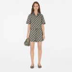 Burberry Tec Cropped Cotton Kadın Bej Gömlek