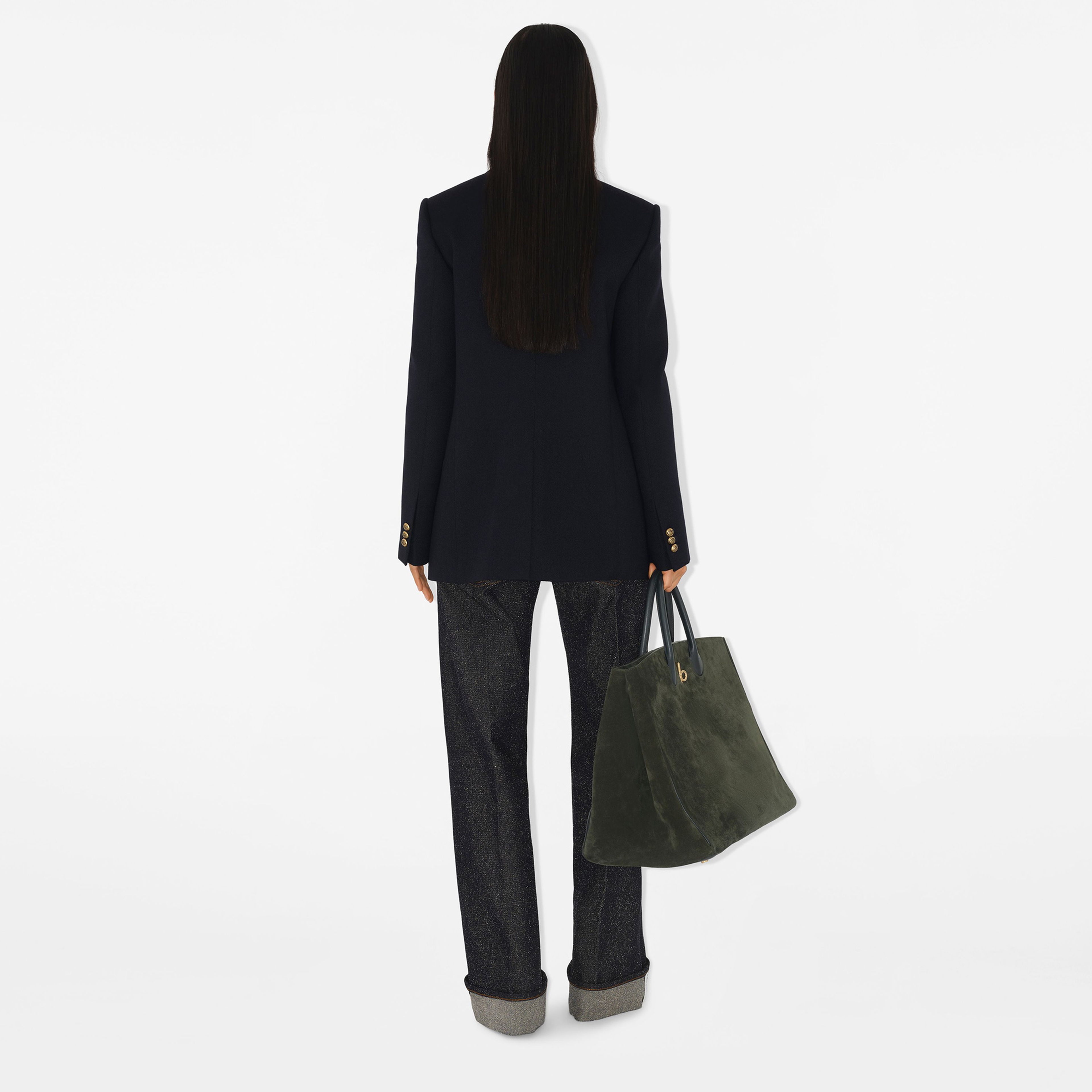 Burberry Wool Tailored Kadın Lacivert Ceket