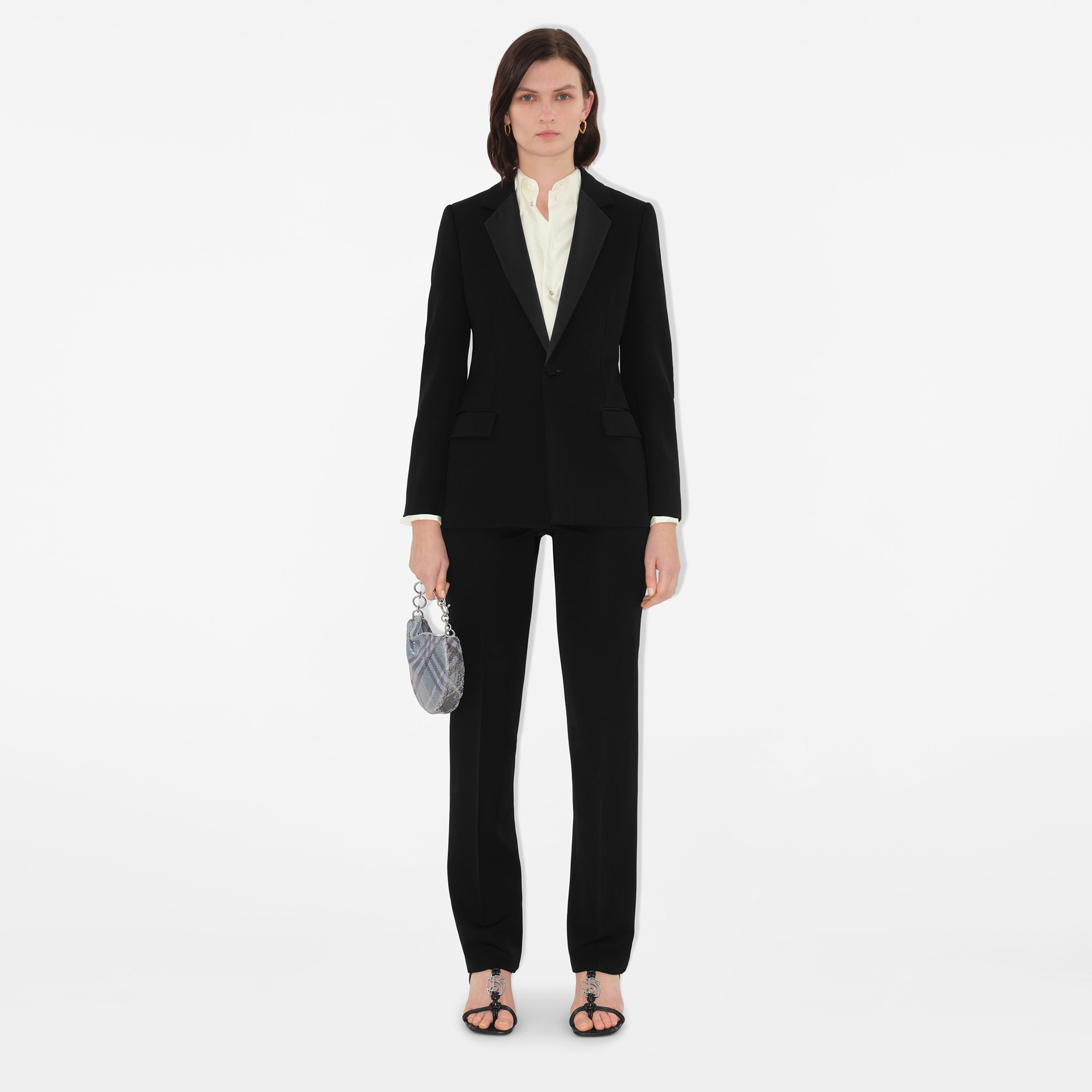 Burberry Wool Tuxedo Kadın Siyah Ceket