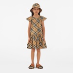 Burberry Talley Cotton Çocuk Bej Elbise