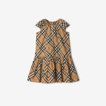 Burberry Talley Cotton Çocuk Bej Elbise