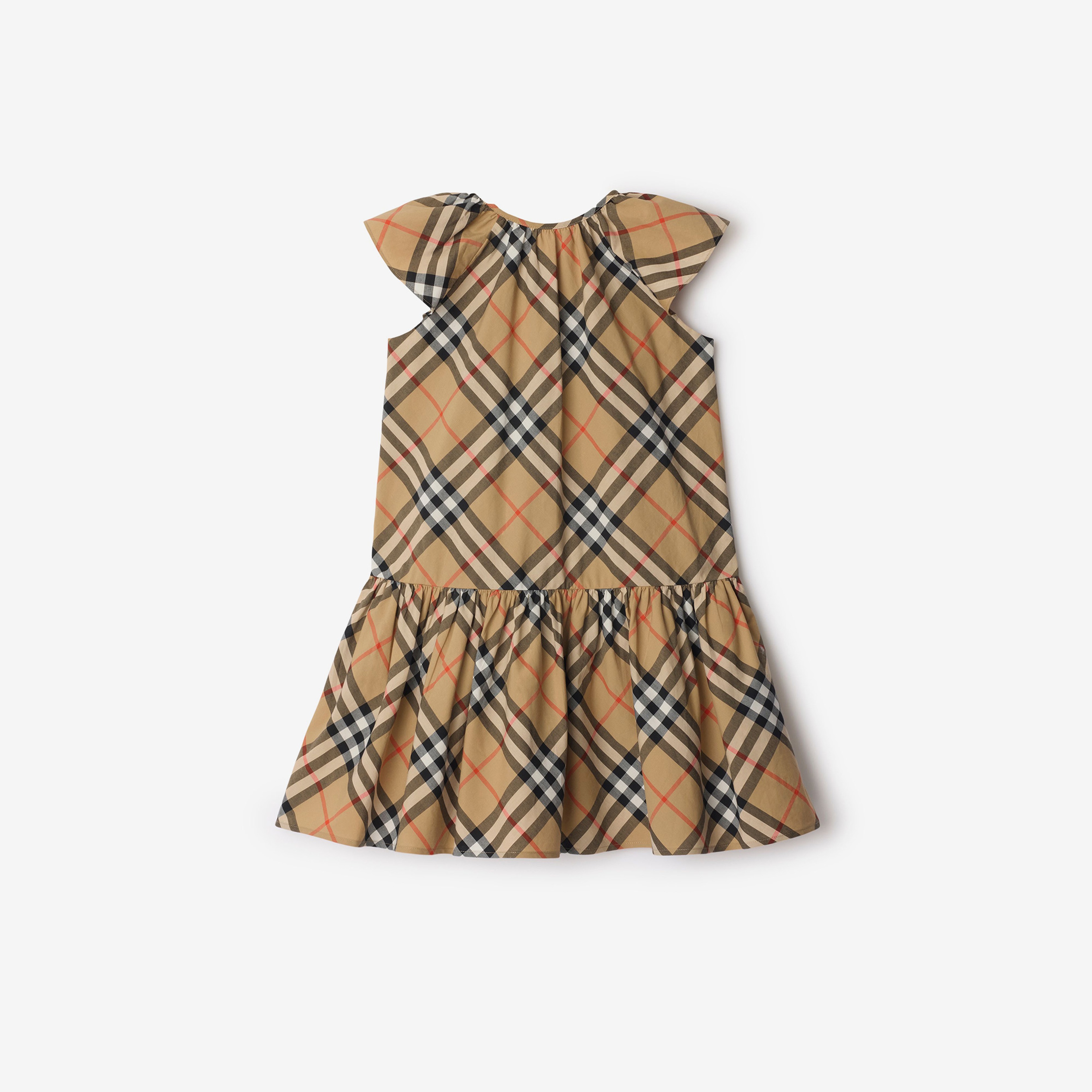 Burberry Talley Cotton Çocuk Bej Elbise