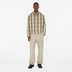 Burberry Cas Cotton Harrington Erkek Bej Mont