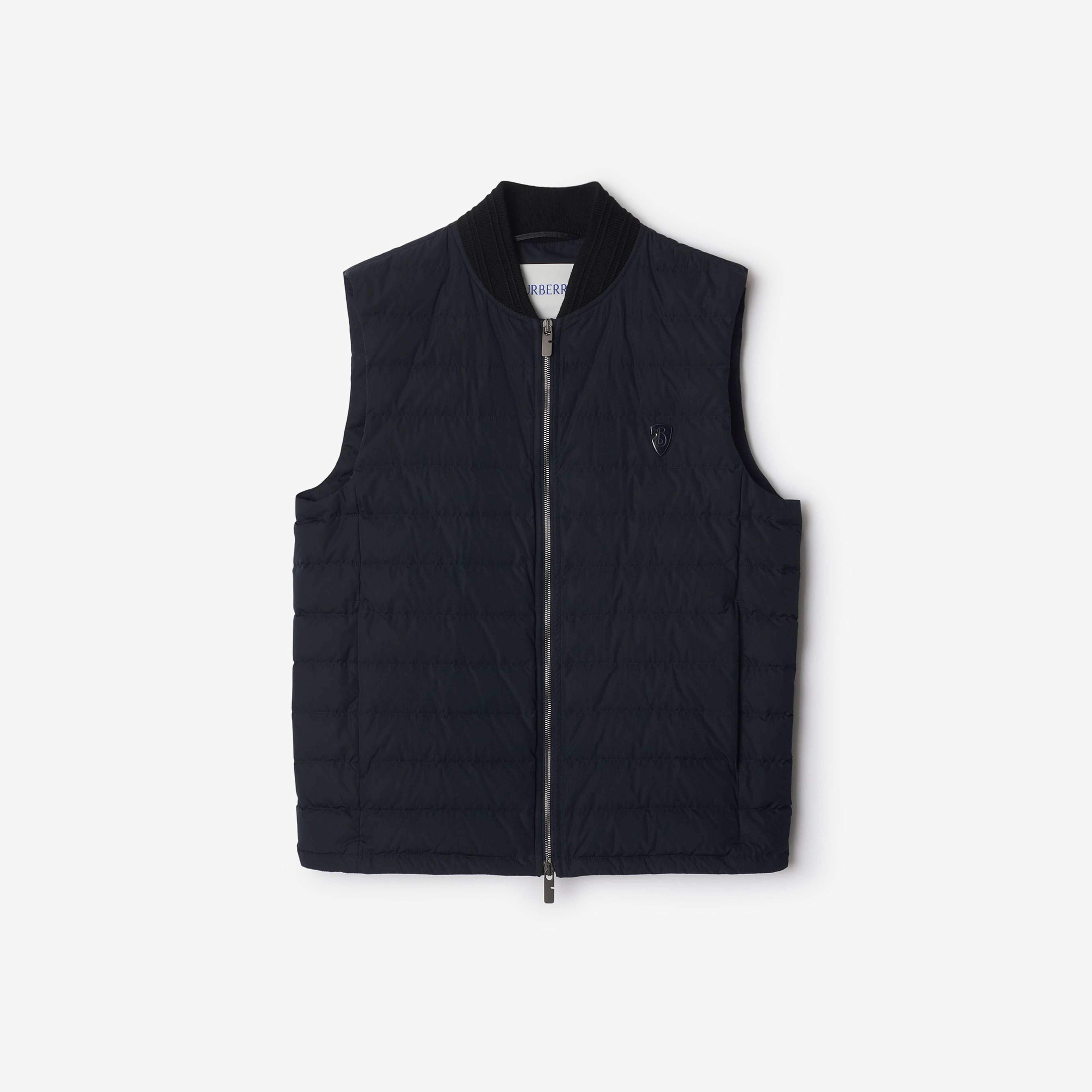 Burberry Tec Puffer Gilet Erkek Mavi Mont