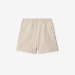 Burberry Nixon Logo Cotton Linen Çocuk Krem Şort
