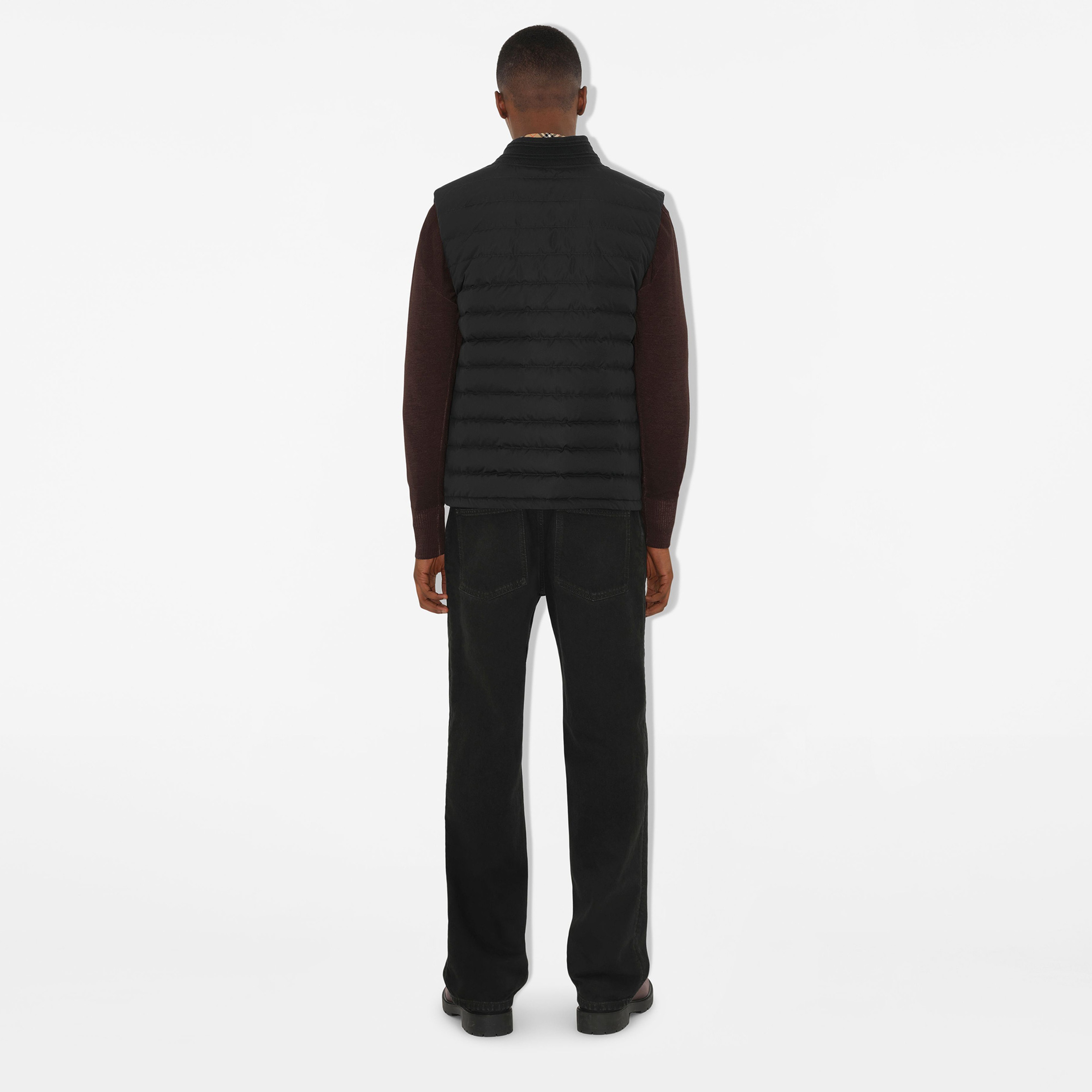 Burberry Tec Puffer Gilet Erkek Siyah Mont