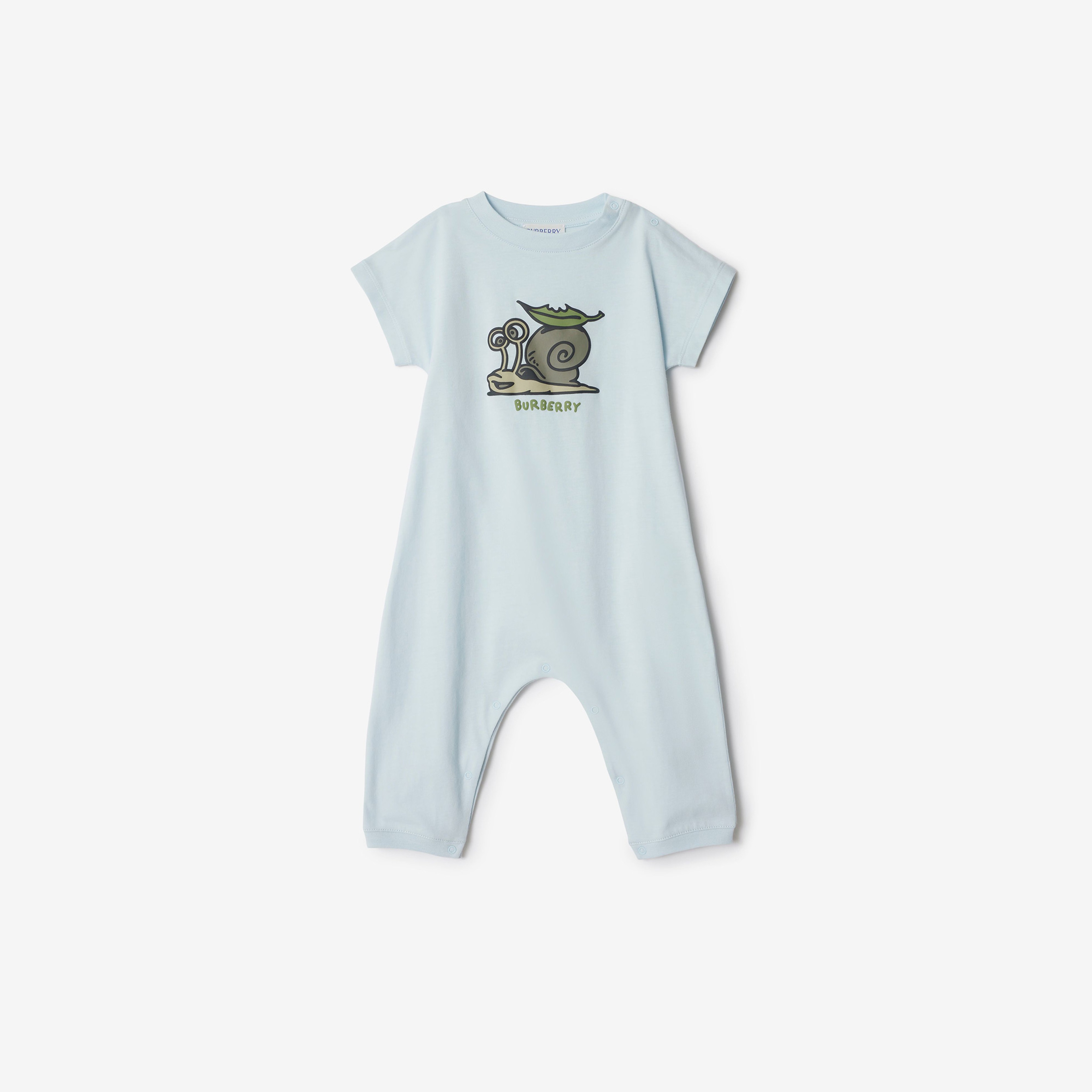 Burberry Jensen Snail Cotton Playsuit Çocuk Mavi Tulum