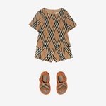 Burberry Madeline Cotton Top Çocuk Bej Gömlek