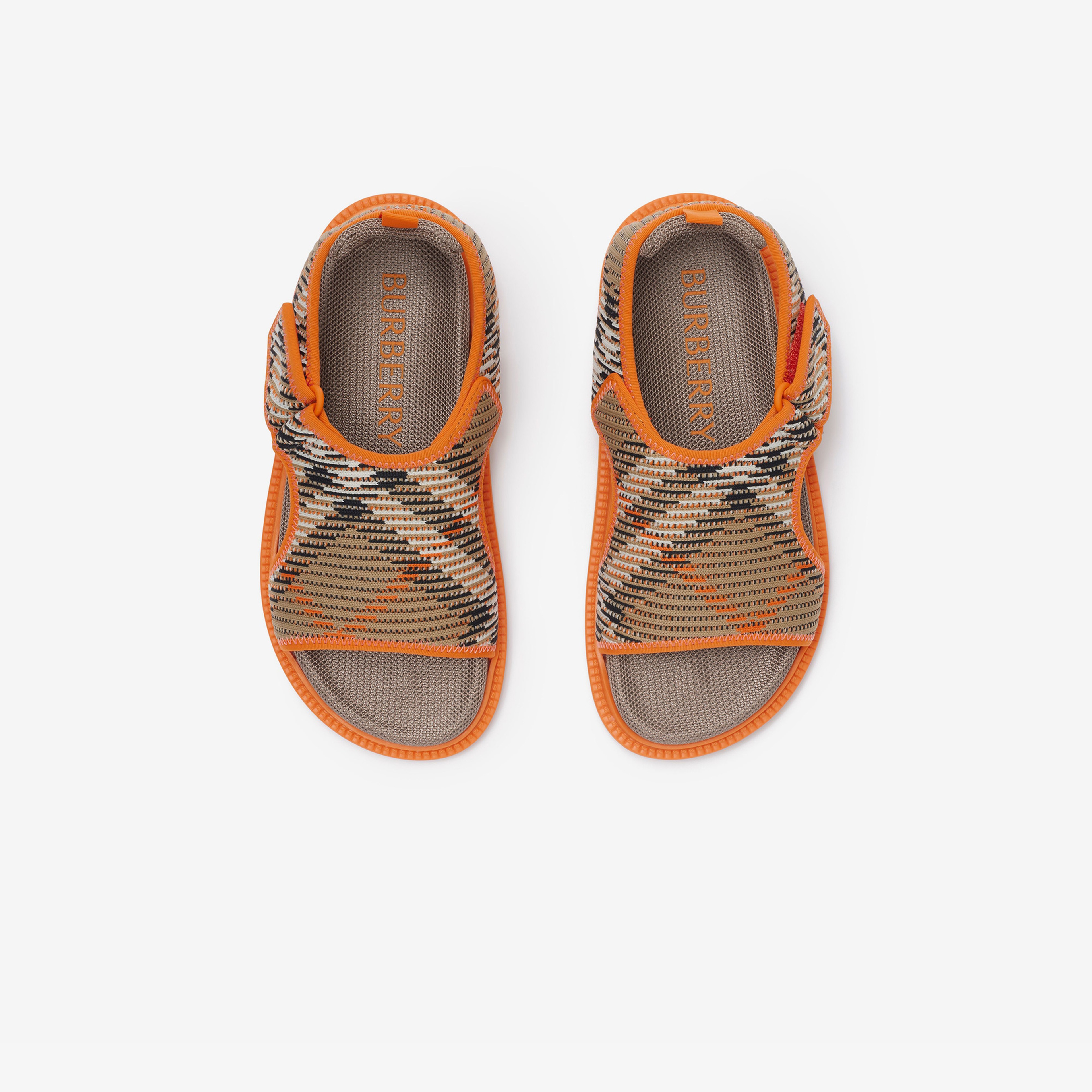 Burberry Cowley Knit Çocuk Bej Sandalet