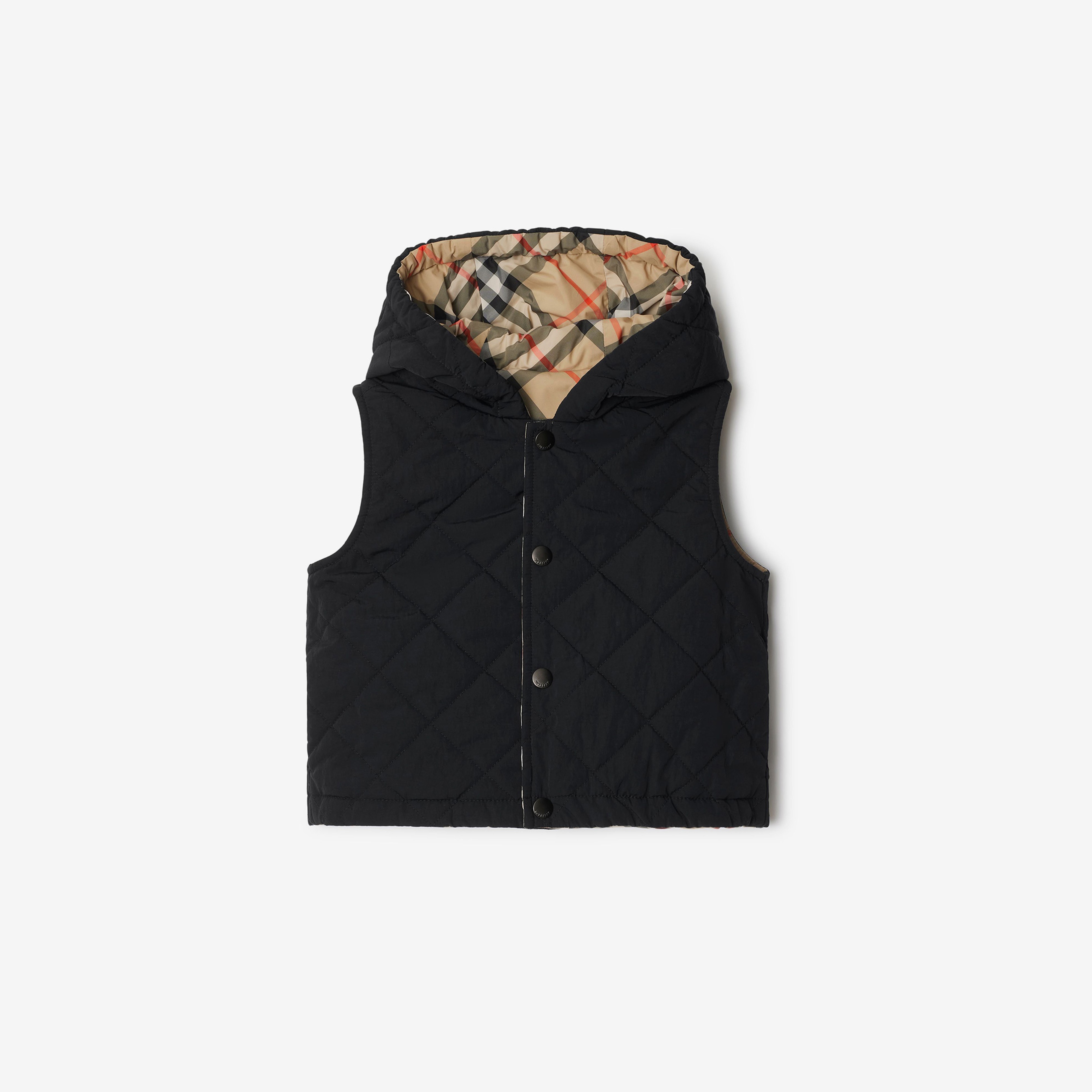 Burberry Slade Reversible Gilet Çocuk Bej Mont