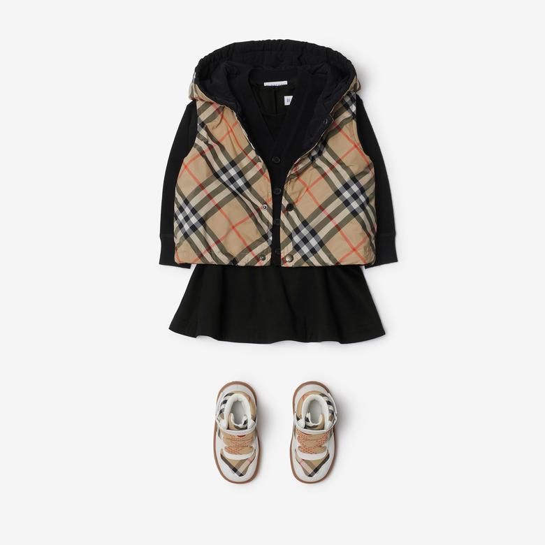 Burberry Slade Reversible Gilet Çocuk Bej Mont