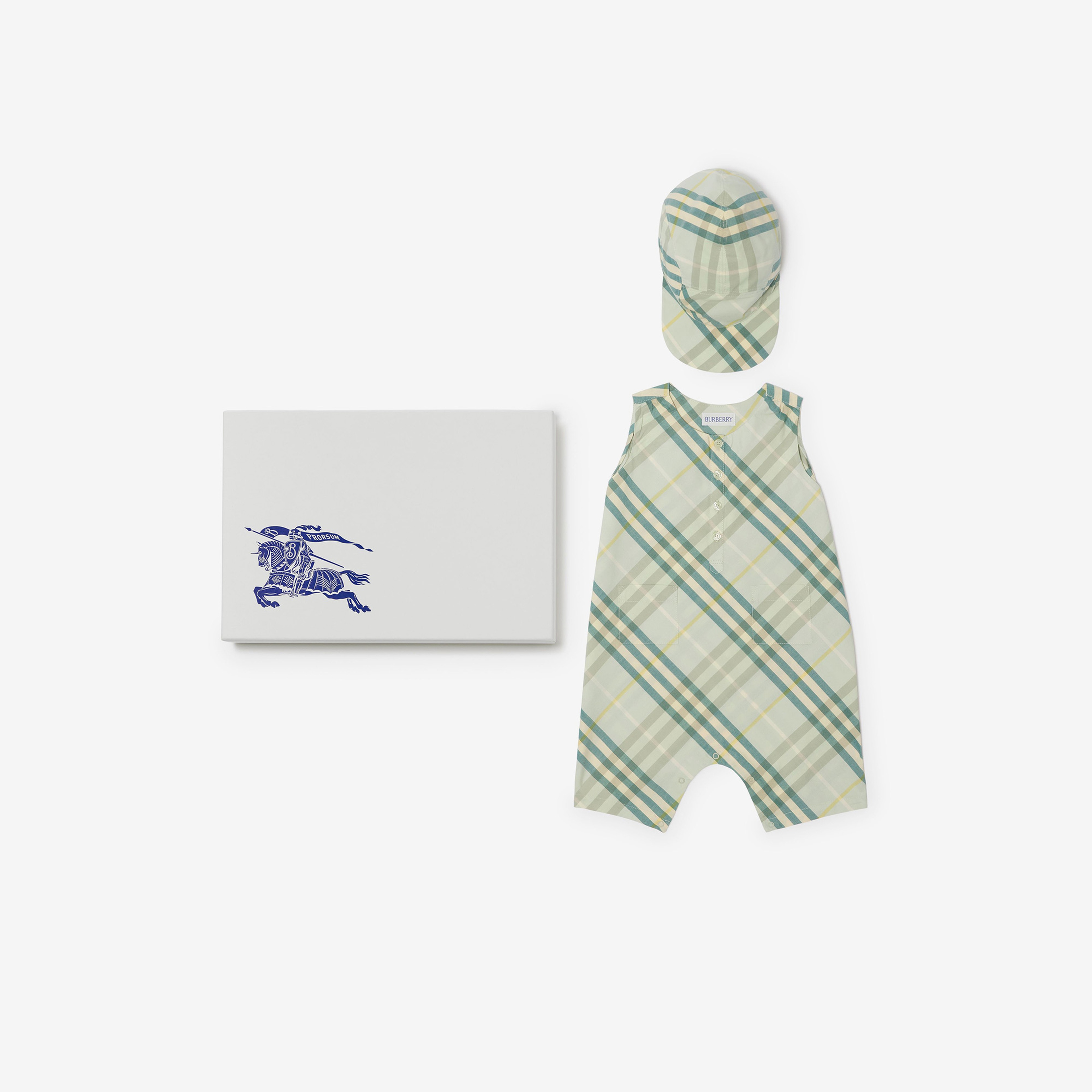 Burberry Cal Set Cotton Two-Piece Çocuk Krem Hediye Seti