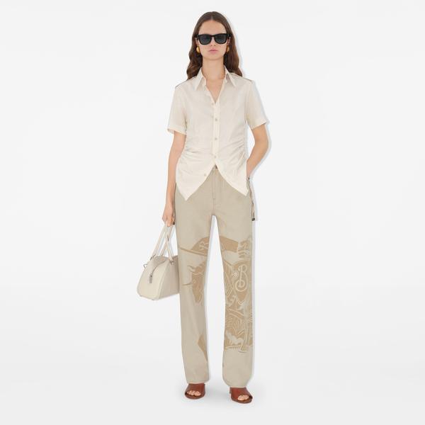 Burberry Kadın Bej Pantolon