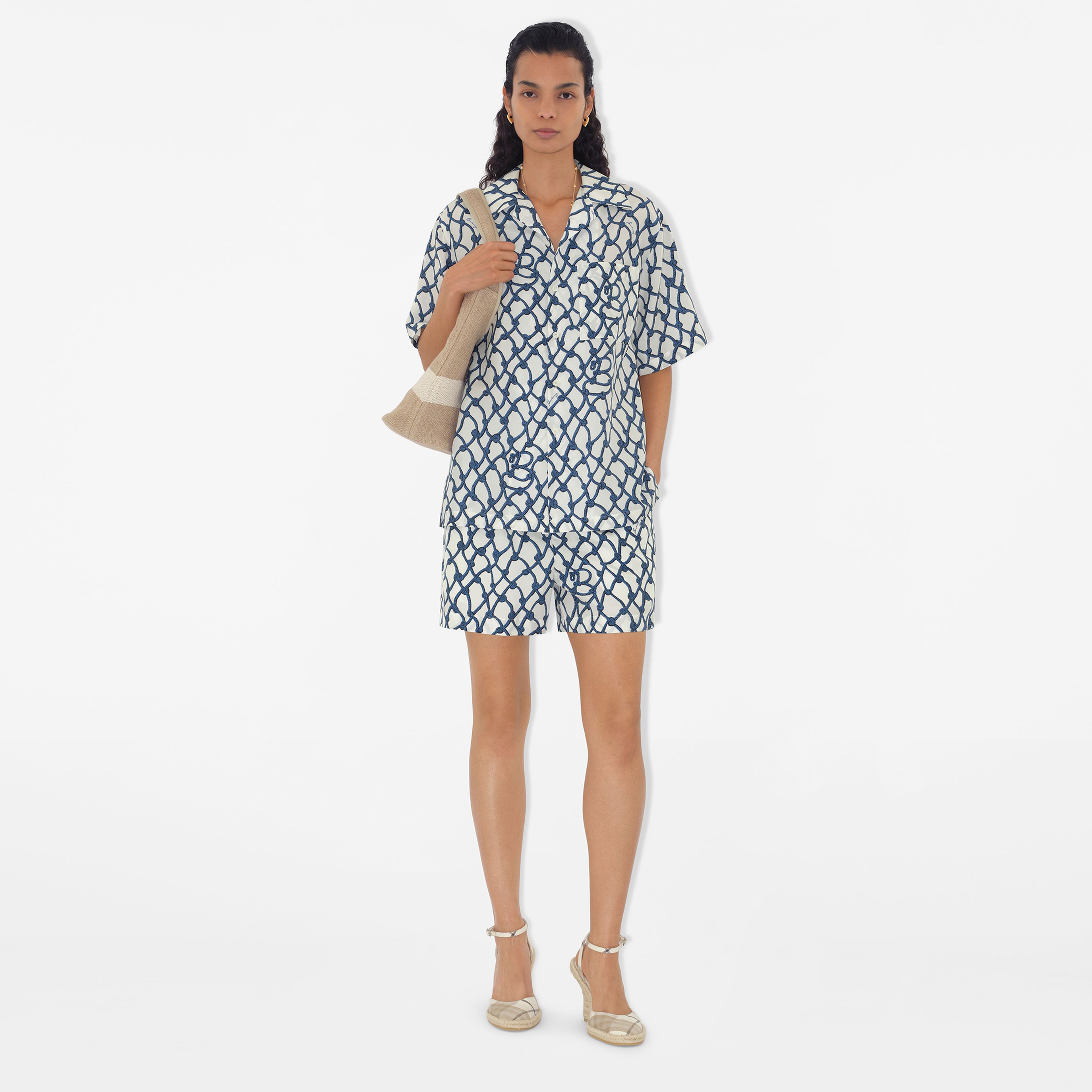 Burberry Kadın Mavi Gömlek