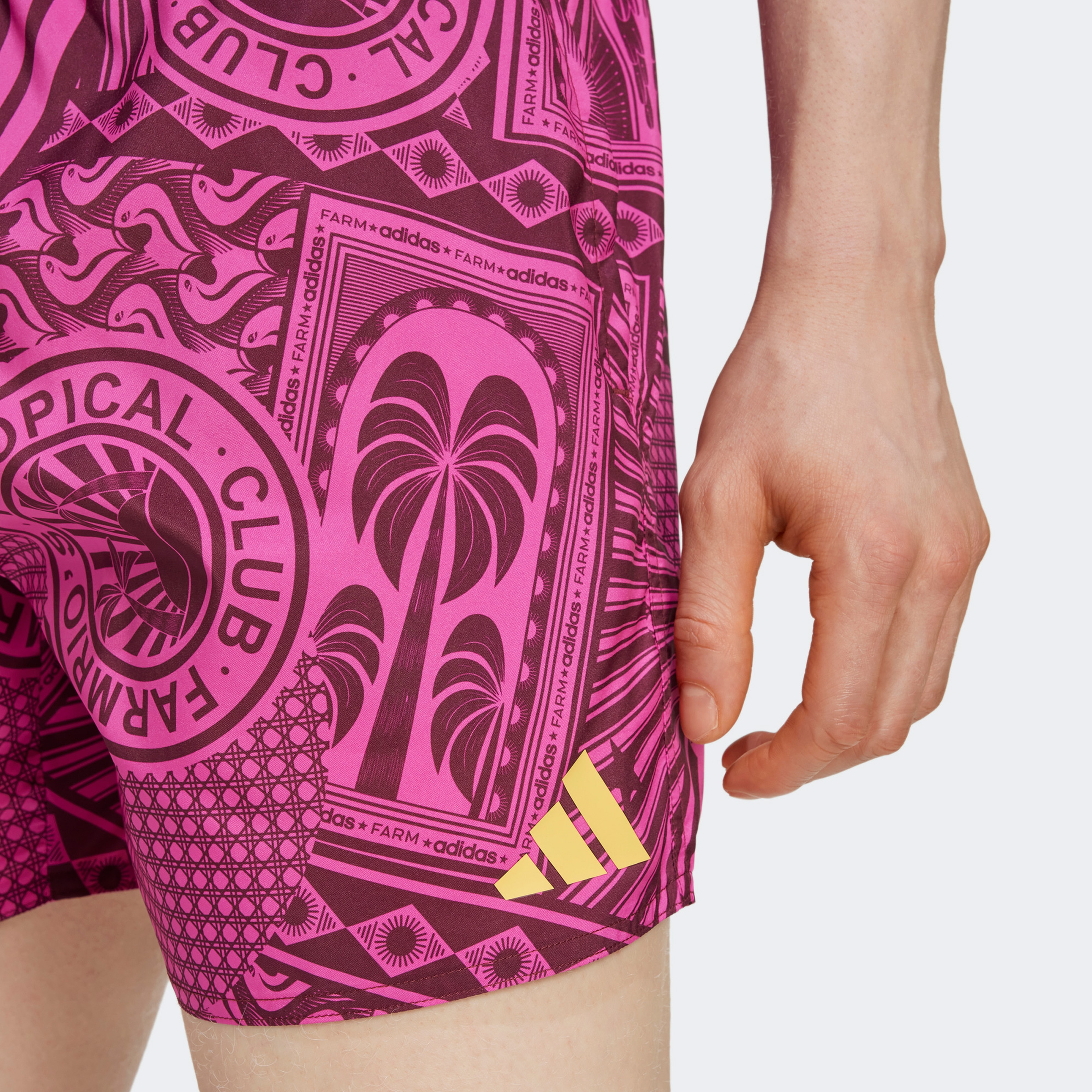 adidas Tropical Club Farmrio Erkek Mor Deniz Şortu