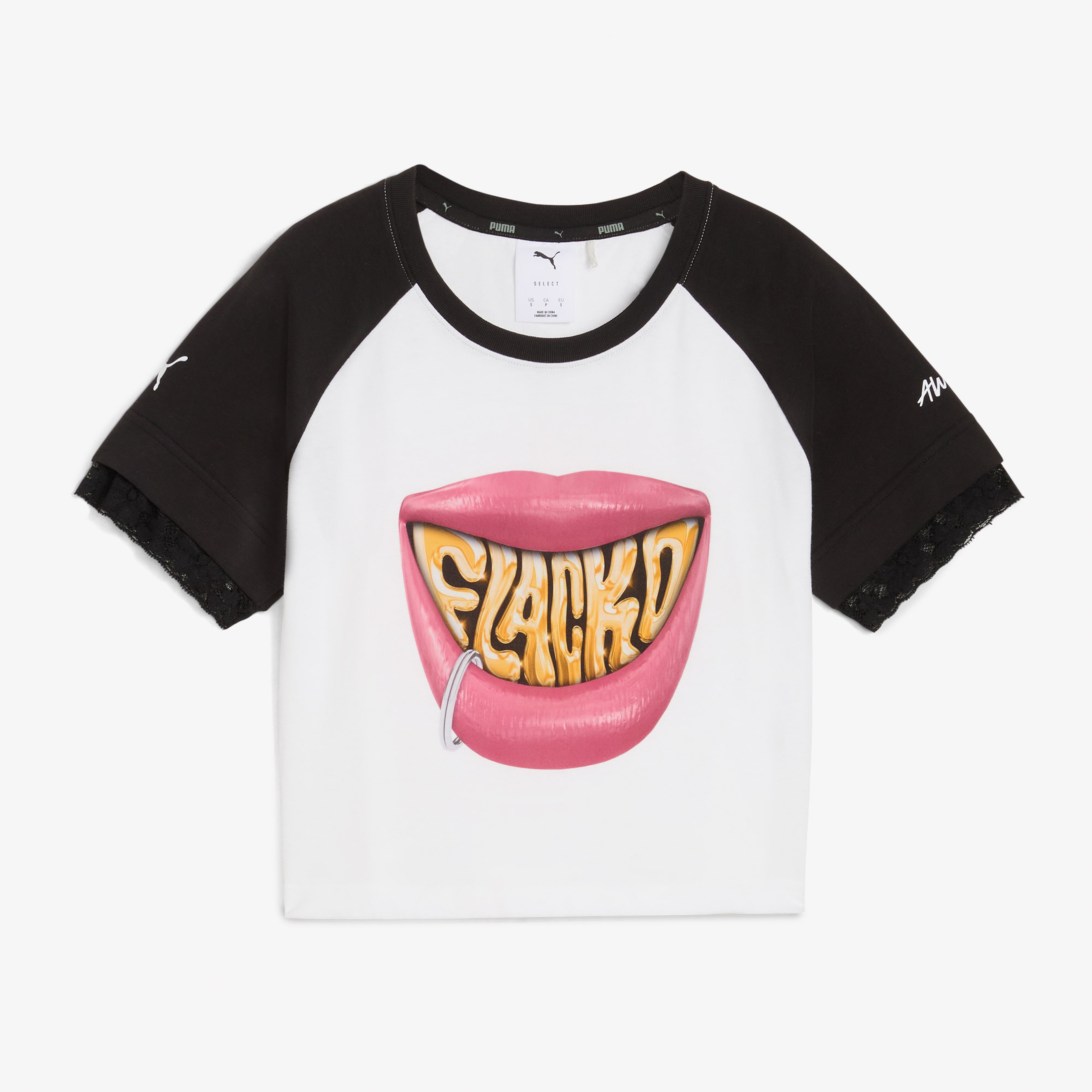 Puma Rocky Flacko Smile Baby Kadın Beyaz T-Shirt