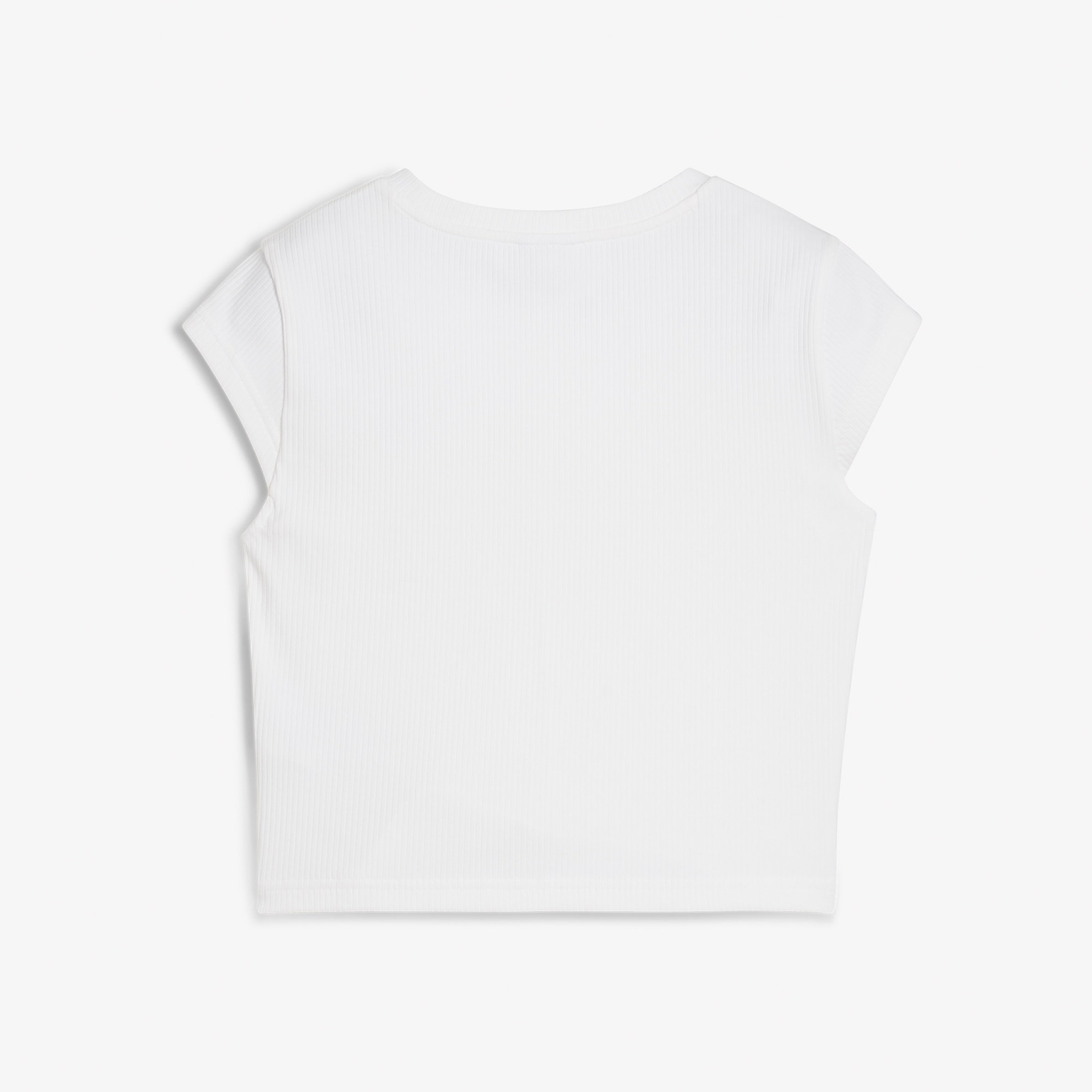 Puma Wardrobe Ess Ribbed Baby Kadın Beyaz T-Shirt
