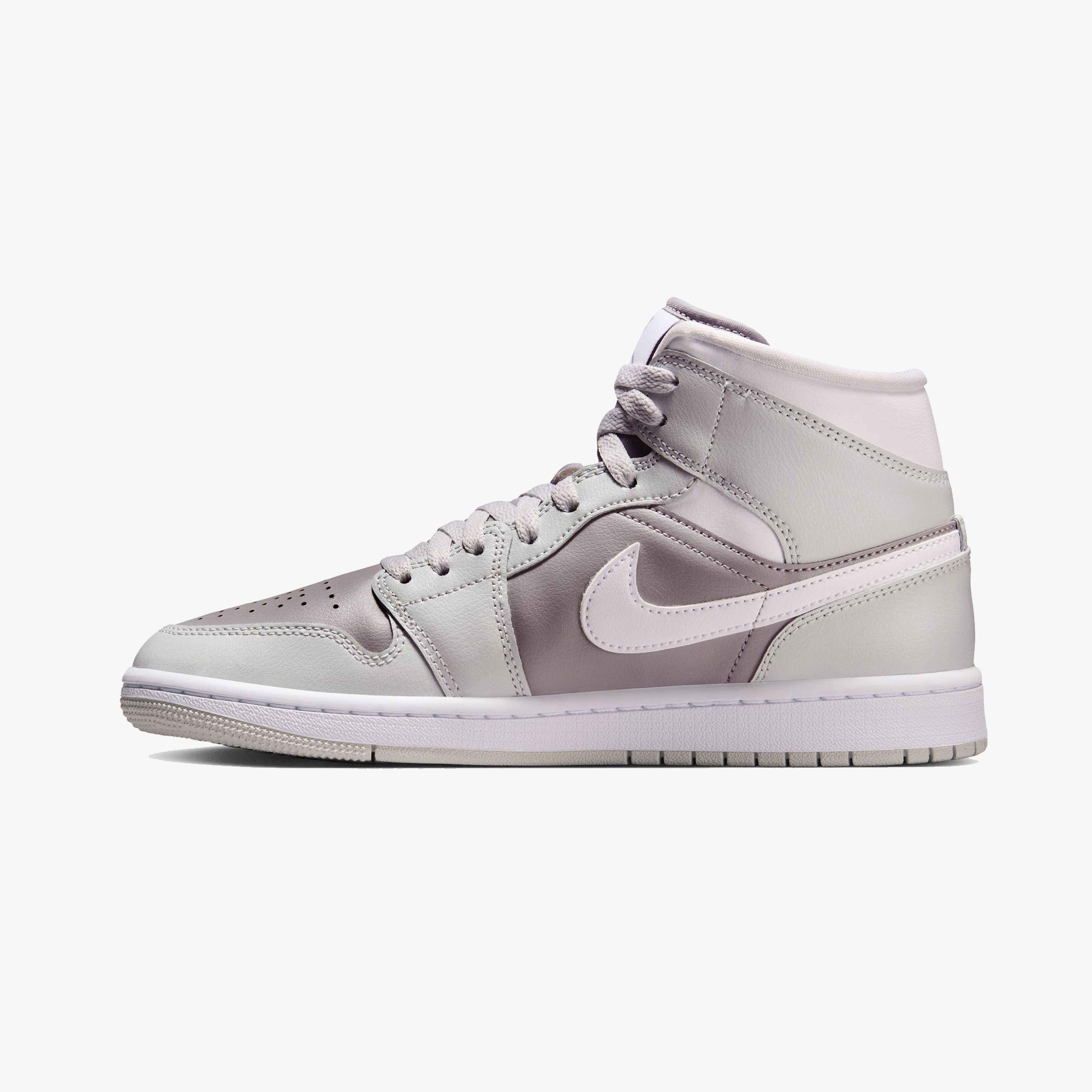 Nike Air Jordan 1 Mid Kadın Gri Bilekli Sneaker