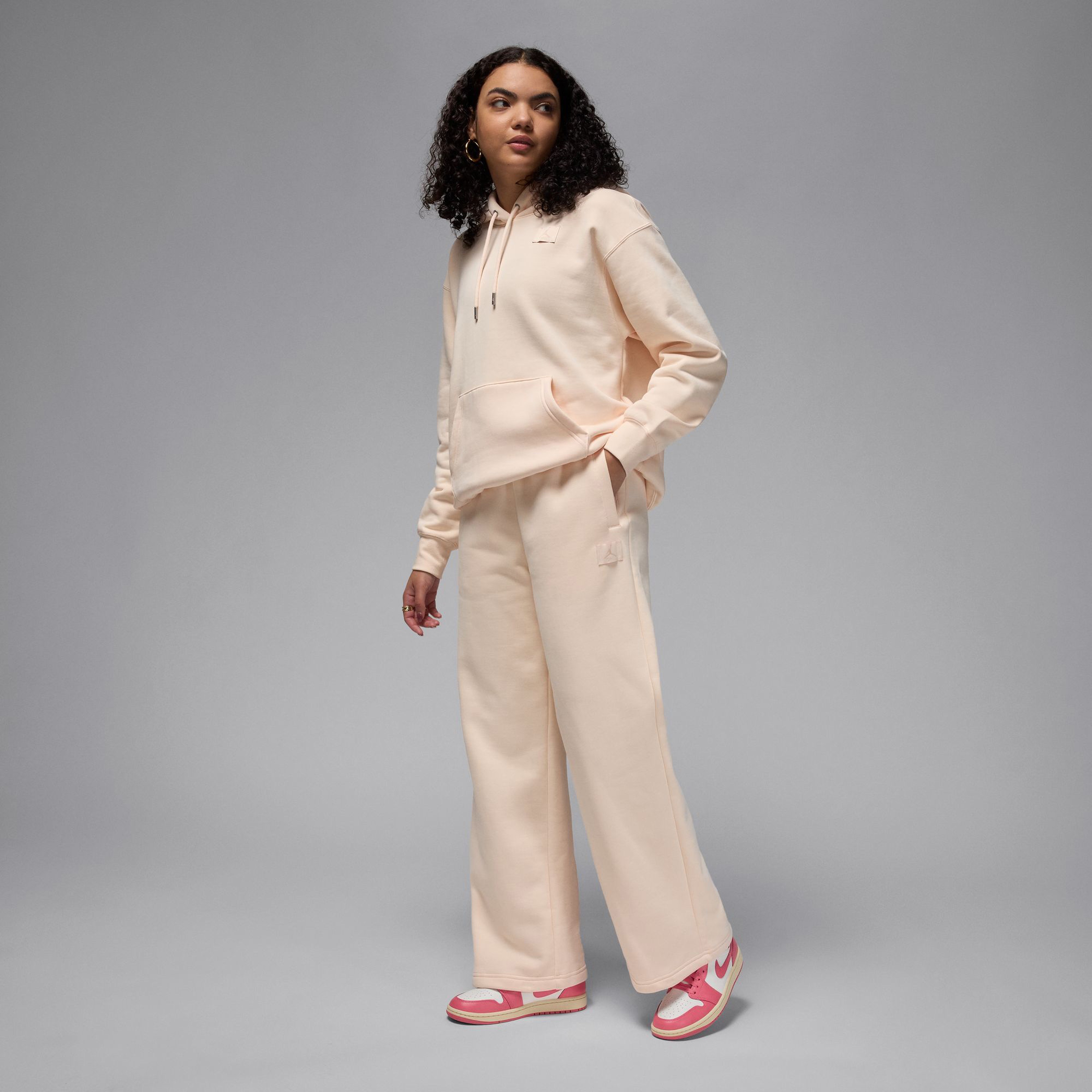 Nike Air Jordan 1 Mid Kadın Beyaz Bilekli Sneaker