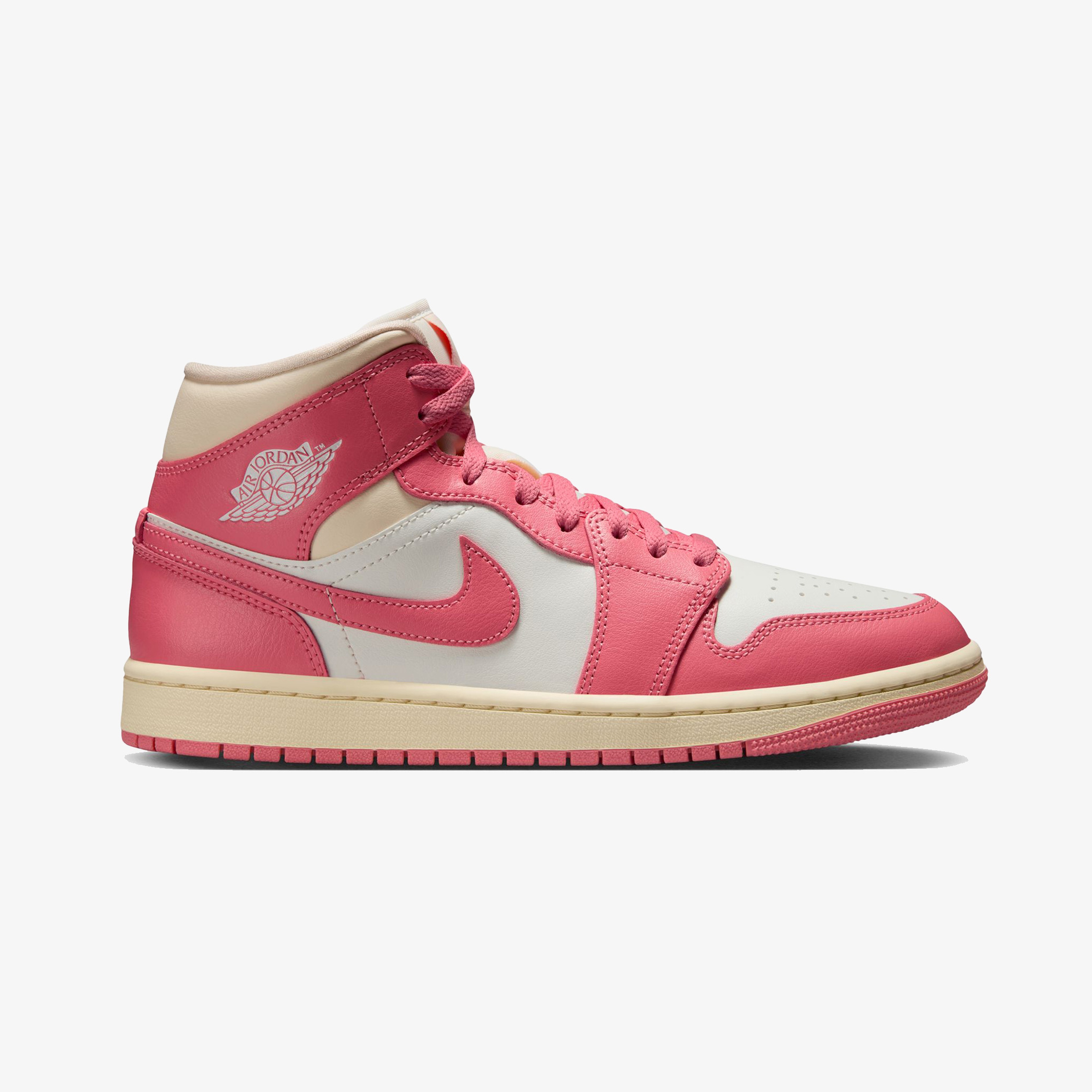 Nike Air Jordan 1 Mid Kadın Beyaz Bilekli Sneaker