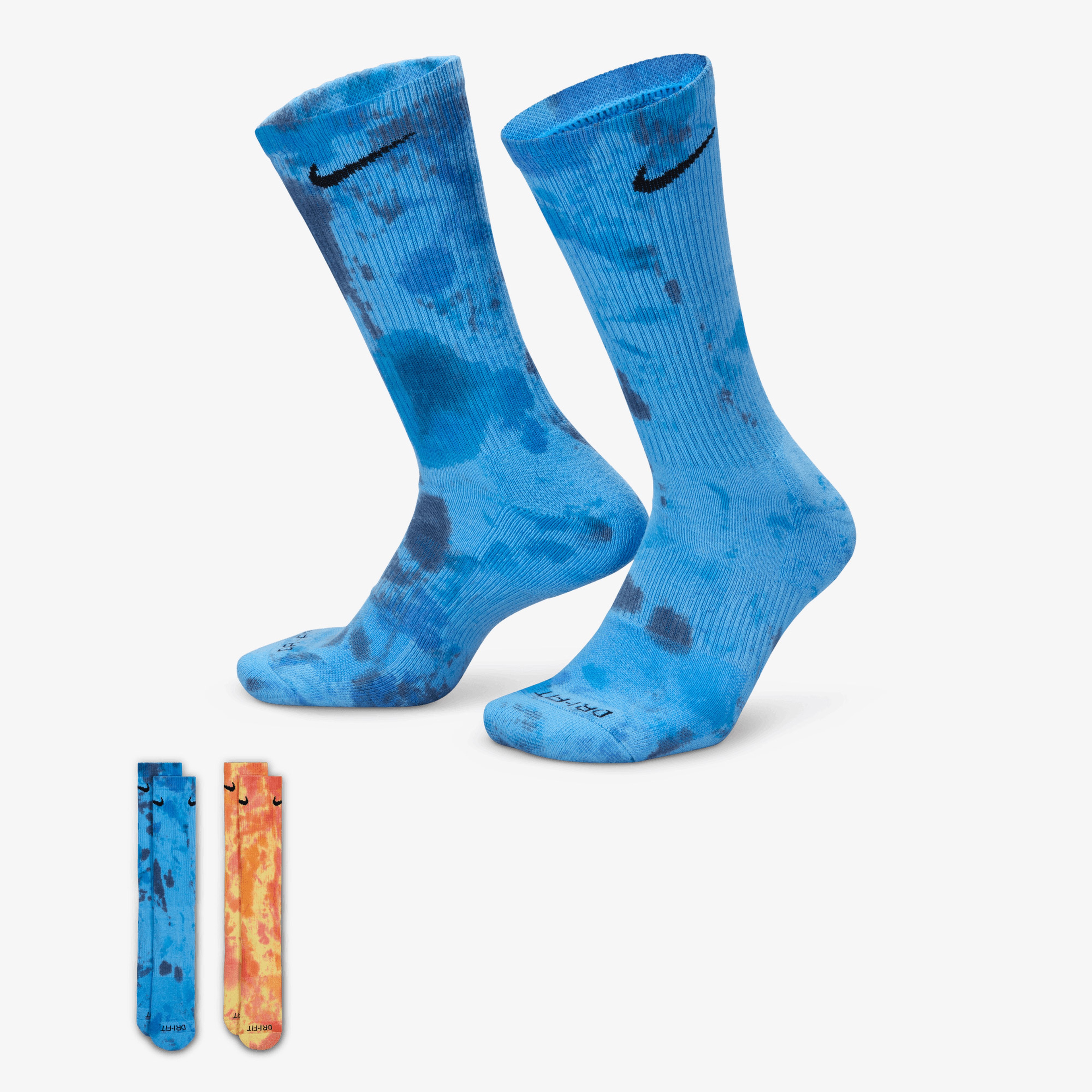 Nike Sportswear Everyday Cushioned Crew Unisex Mavi/Turuncu 2'li Çorap