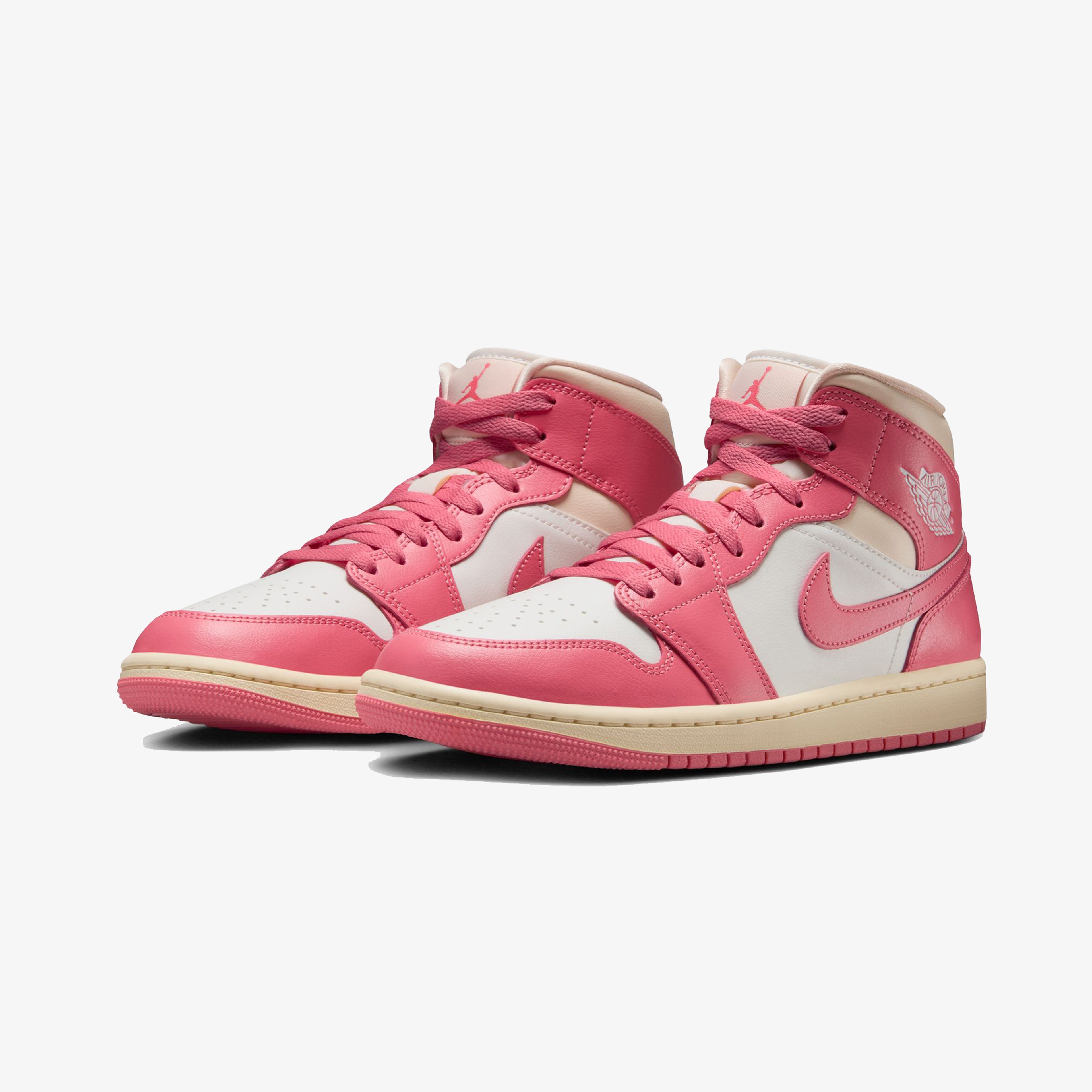 Nike Air Jordan 1 Mid Kadın Beyaz Bilekli Sneaker