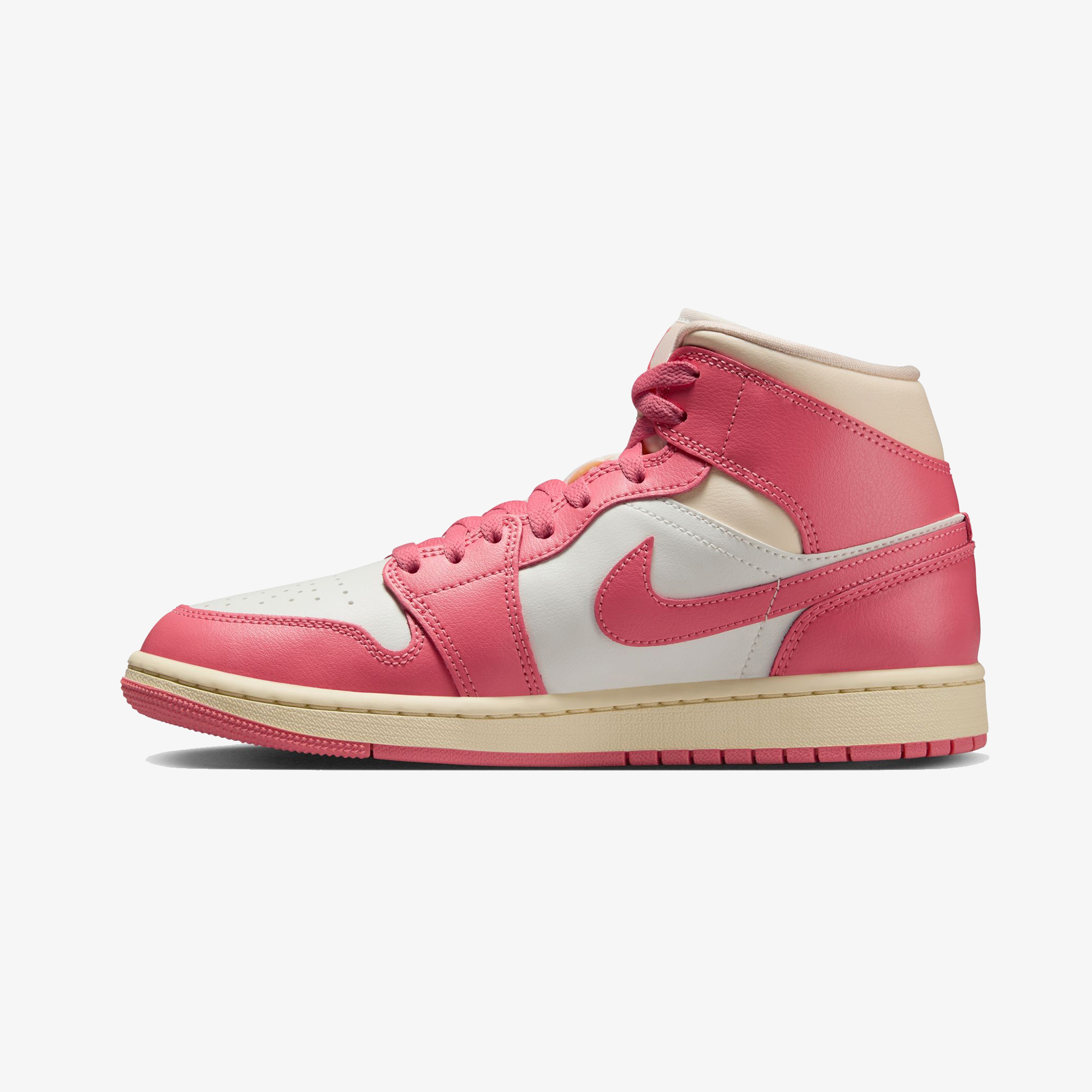 Nike Air Jordan 1 Mid Kadın Beyaz Bilekli Sneaker