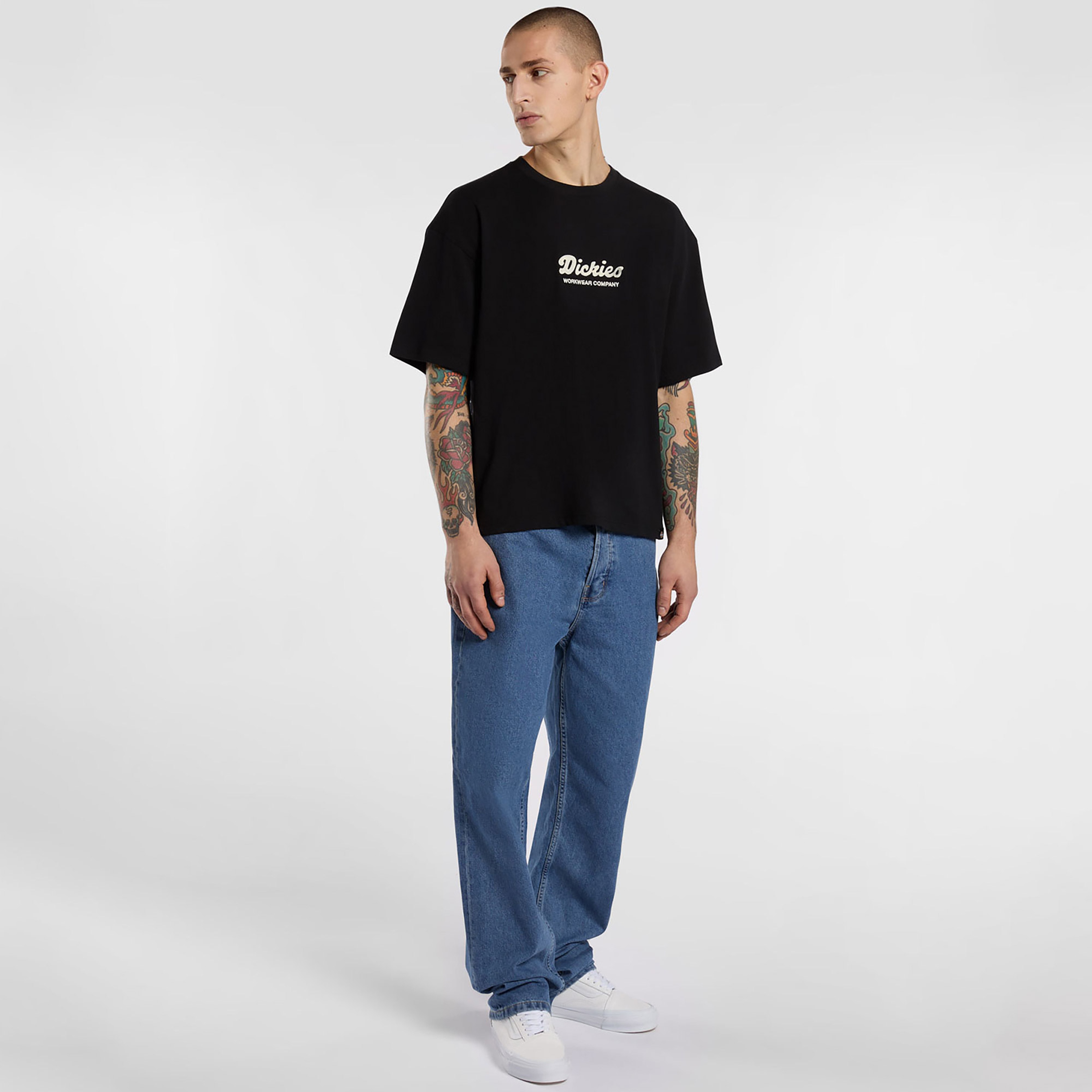 Dickies Lewistown Embro Erkek Siyah T-Shirt