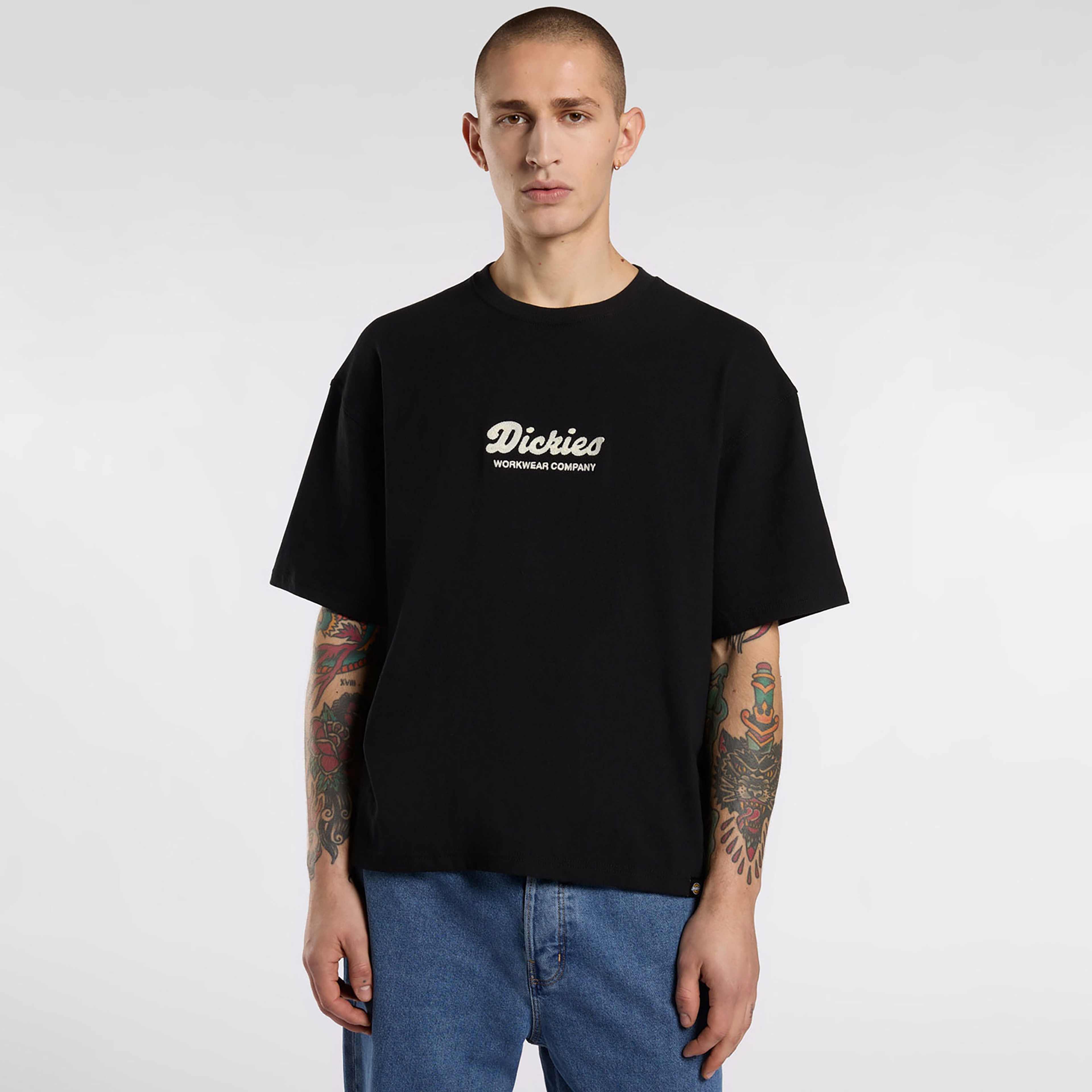 Dickies Lewistown Embro Erkek Siyah T-Shirt
