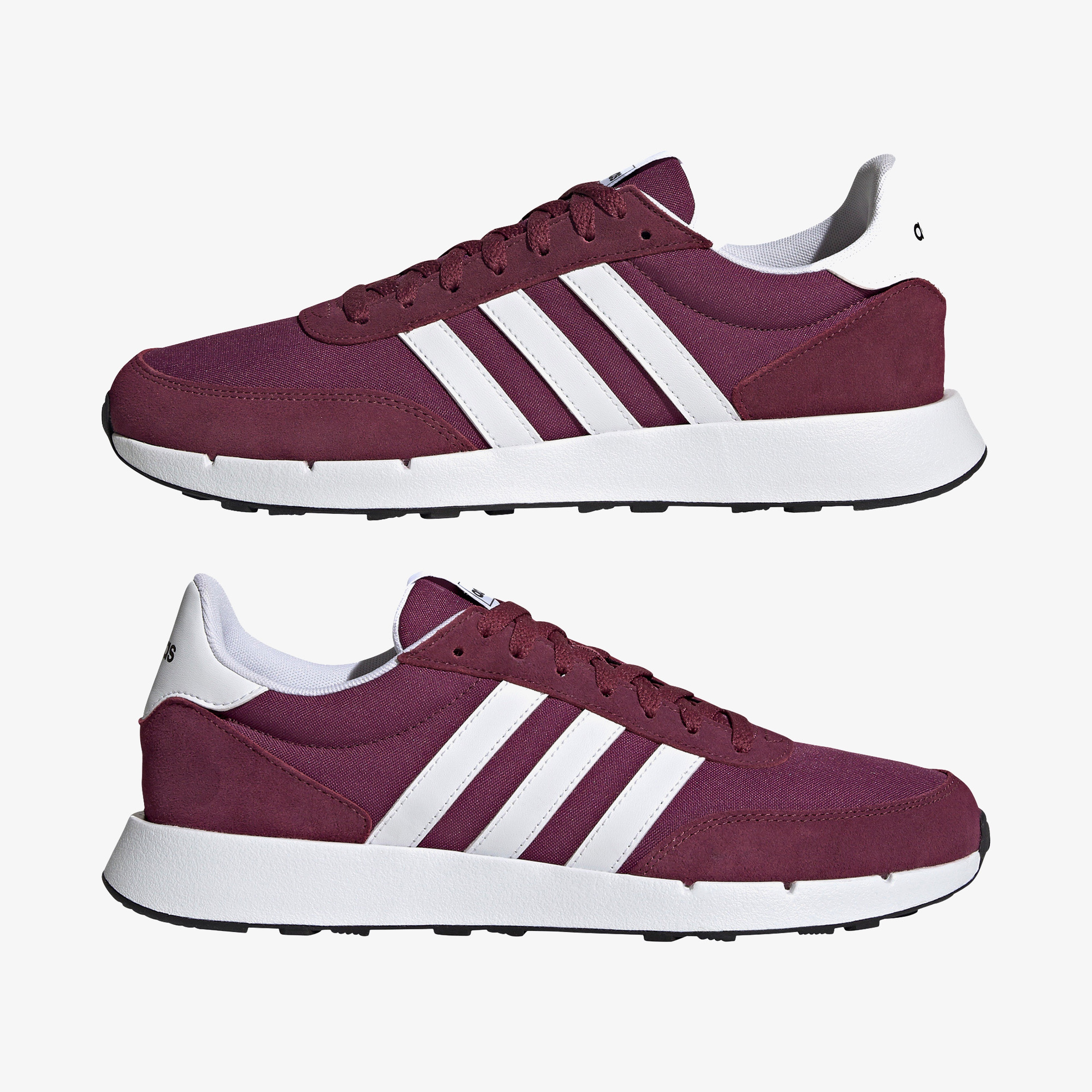 adidas Run60 2.0 Erkek Bordo Spor Ayakkabı