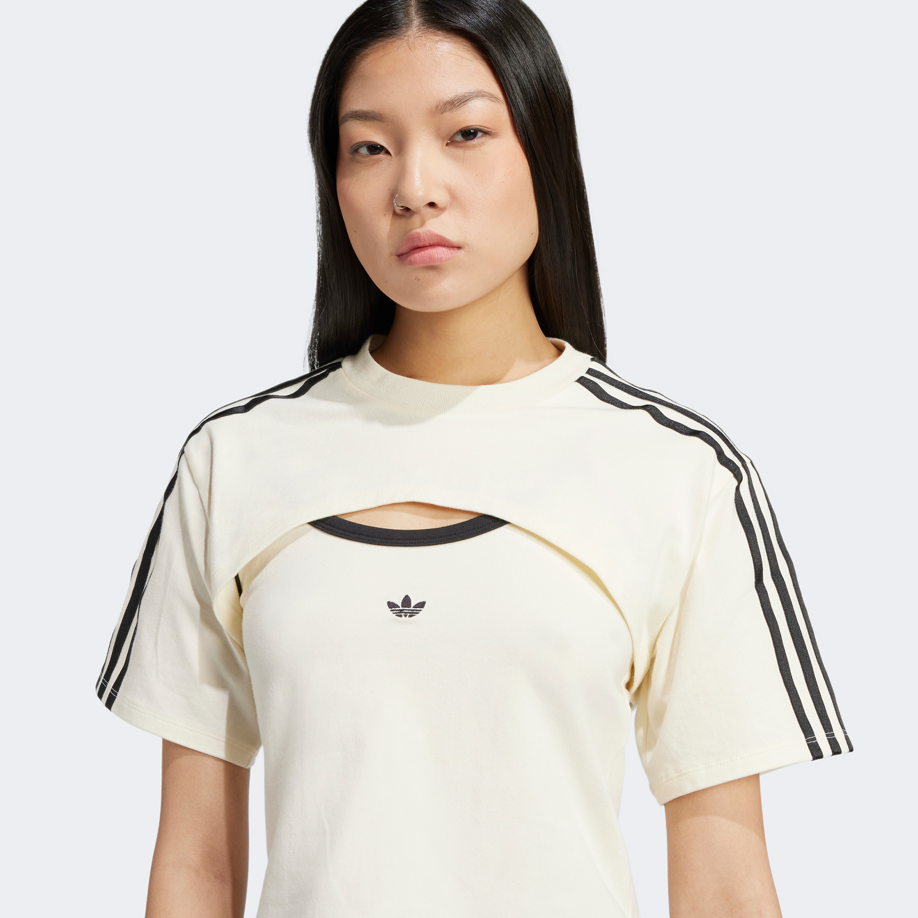 adidas Originals Cut-Out Beyaz Kadın T-Shirt