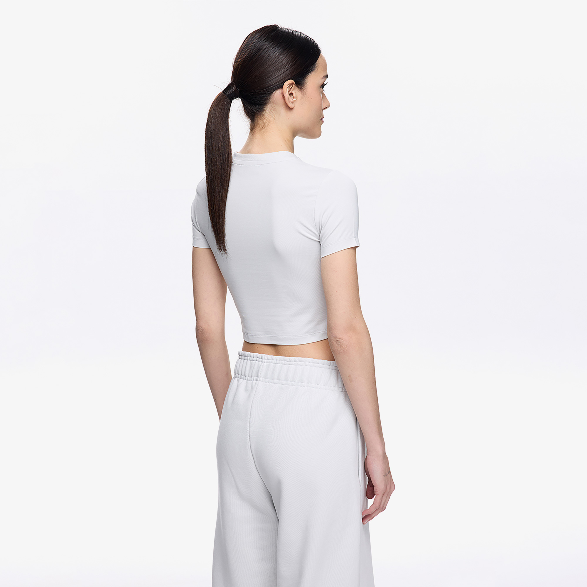 Les Benjamins Classic Cropped Kadın Beyaz T-Shirt