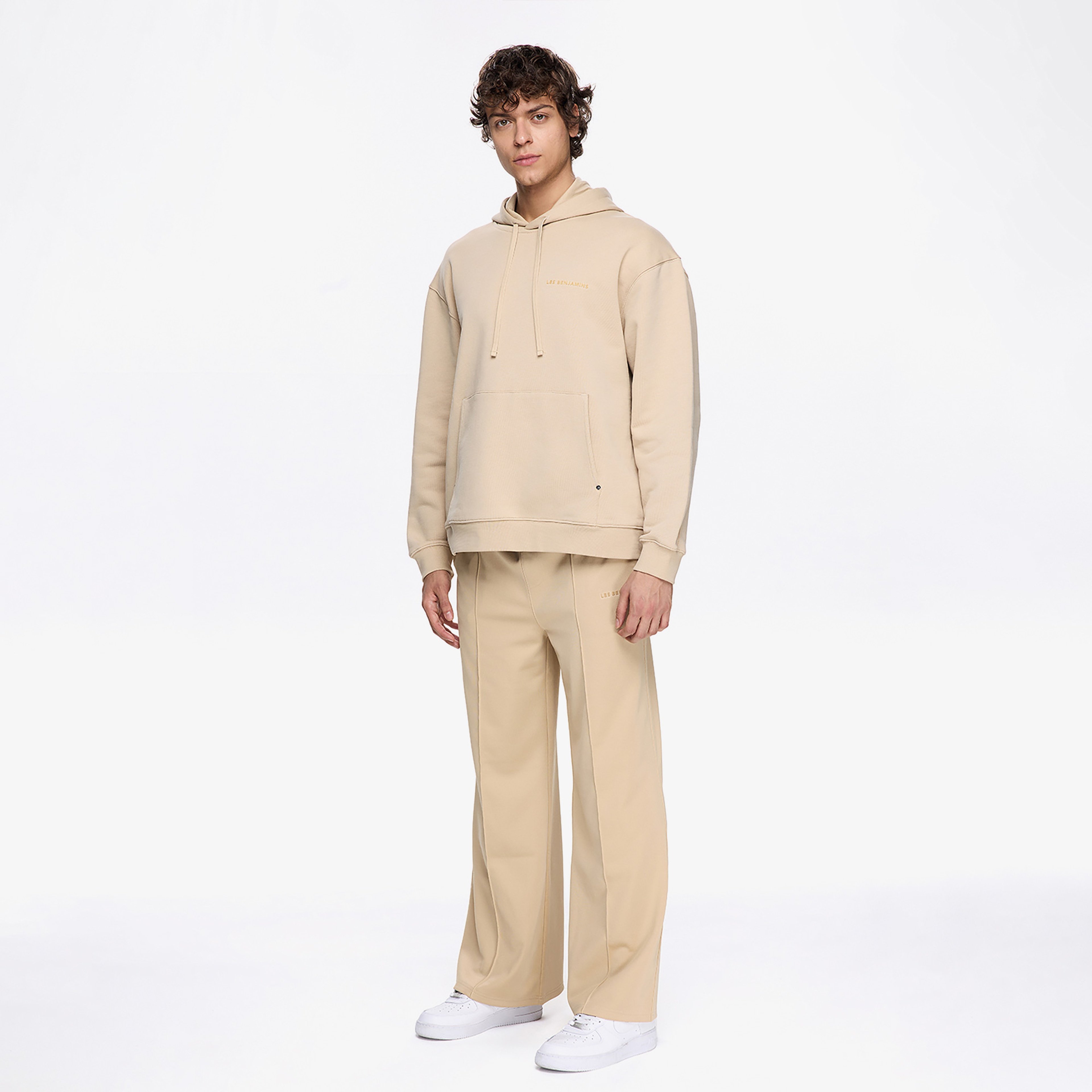 Les Benjamins Classic Erkek Bej Hoodie
