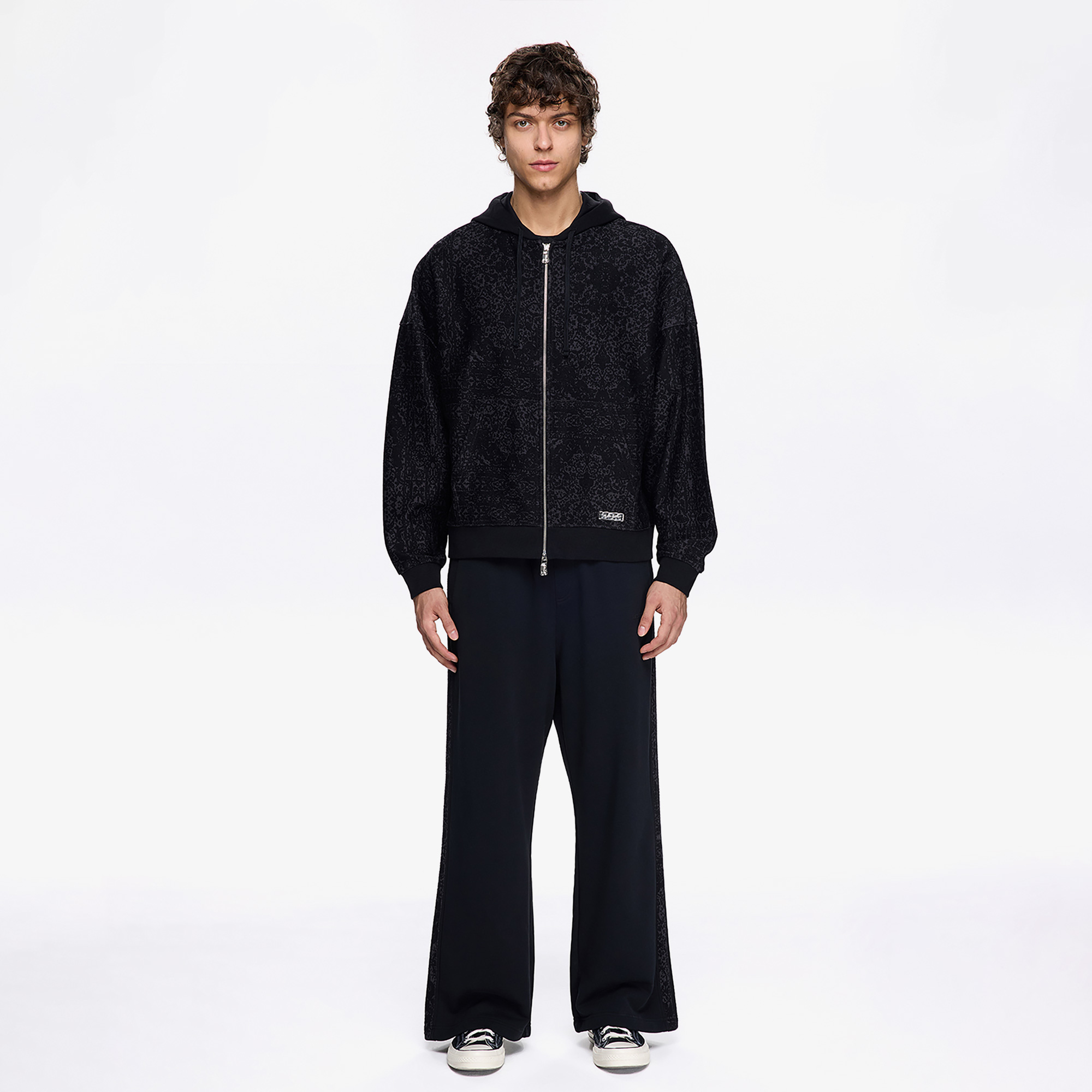 Les Benjamins Classic Full Zipped Erkek Siyah Sweatshirt