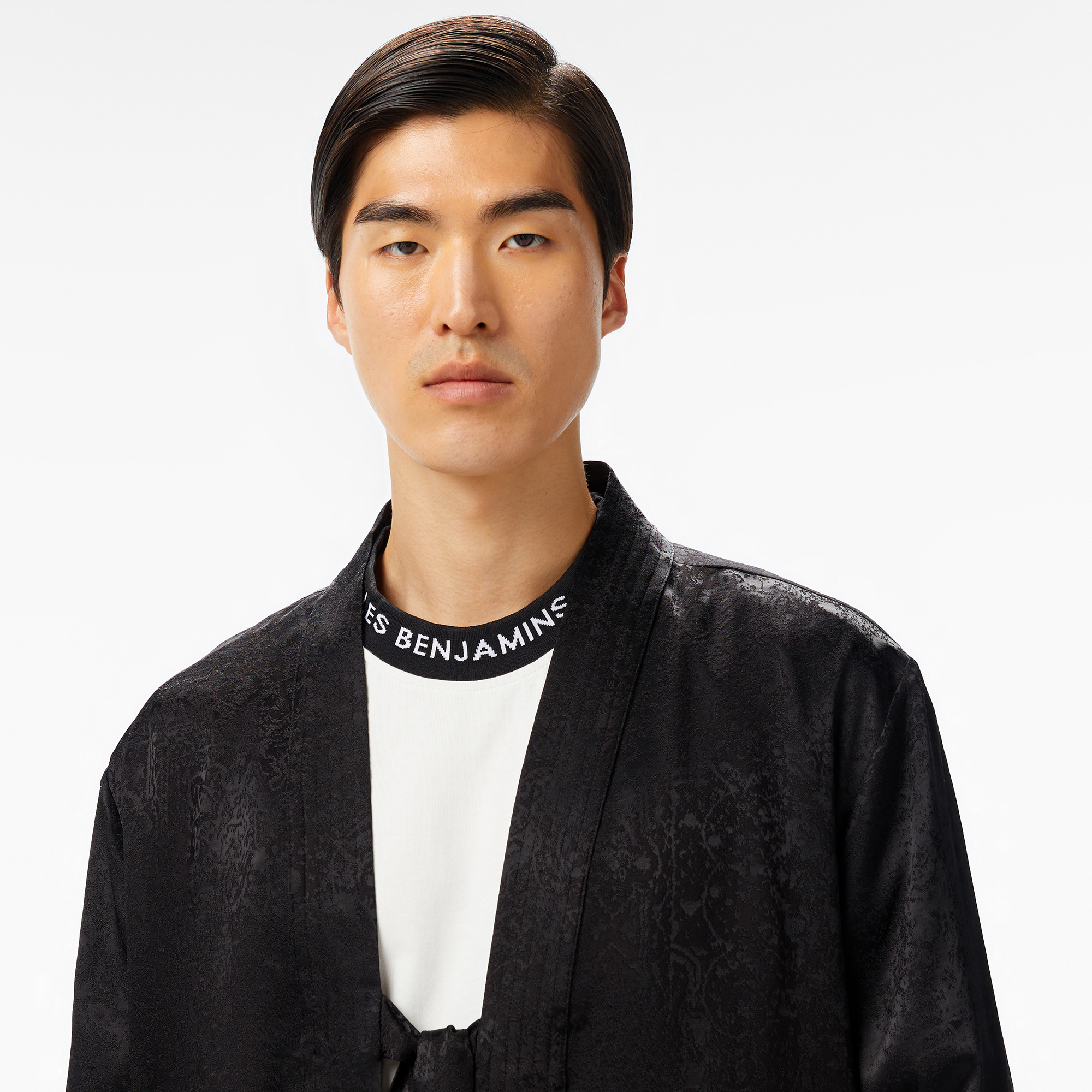 Les Benjamins Classic 401 Erkek Siyah Kimono Ceket