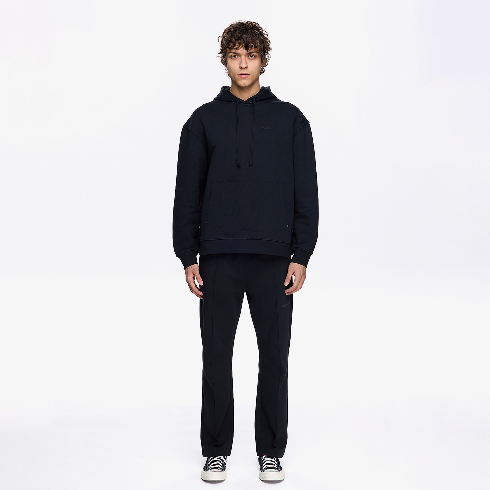 Les Benjamins Classic Erkek Siyah Hoodie