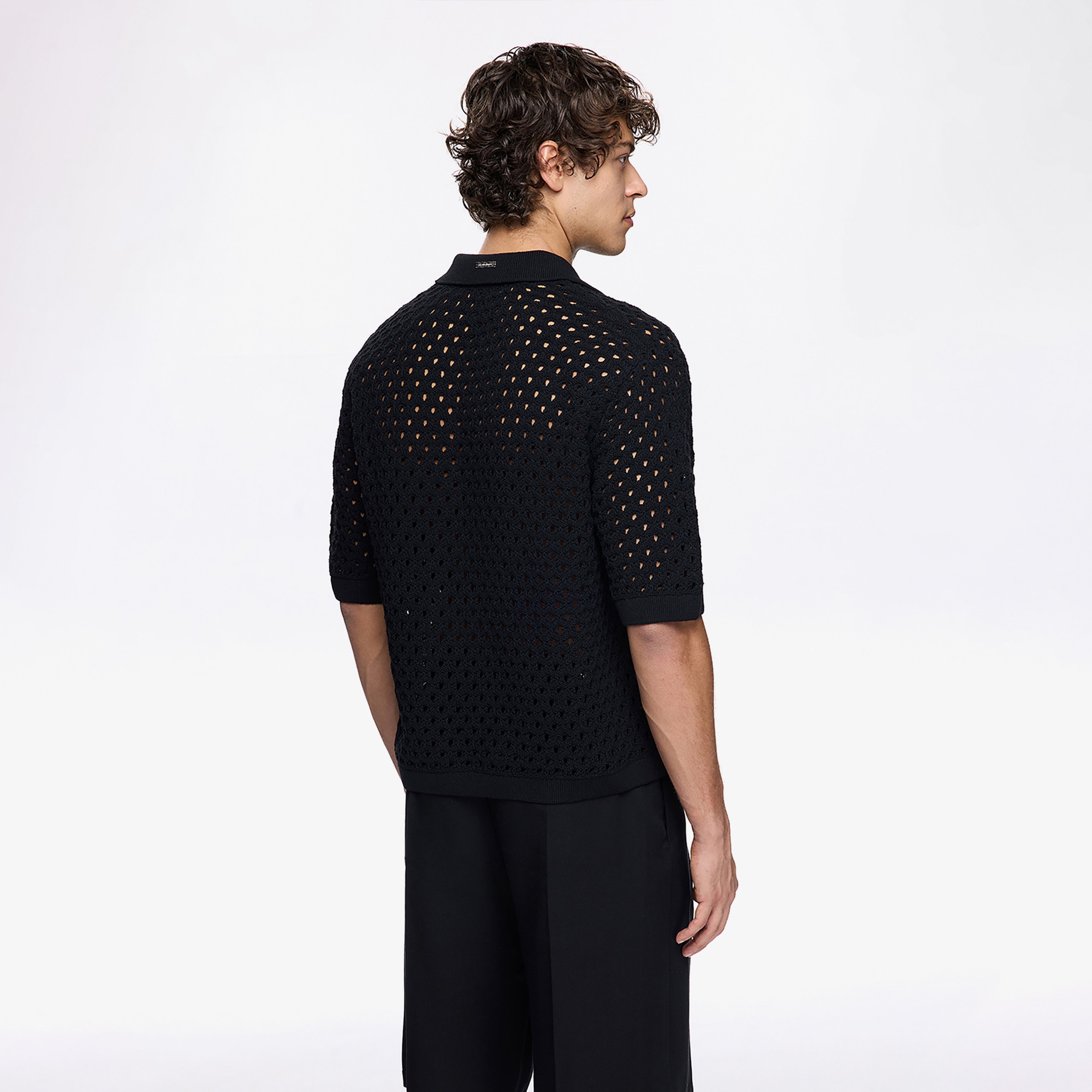 Les Benjamins Classic Knit 405 Erkek Siyah Polo