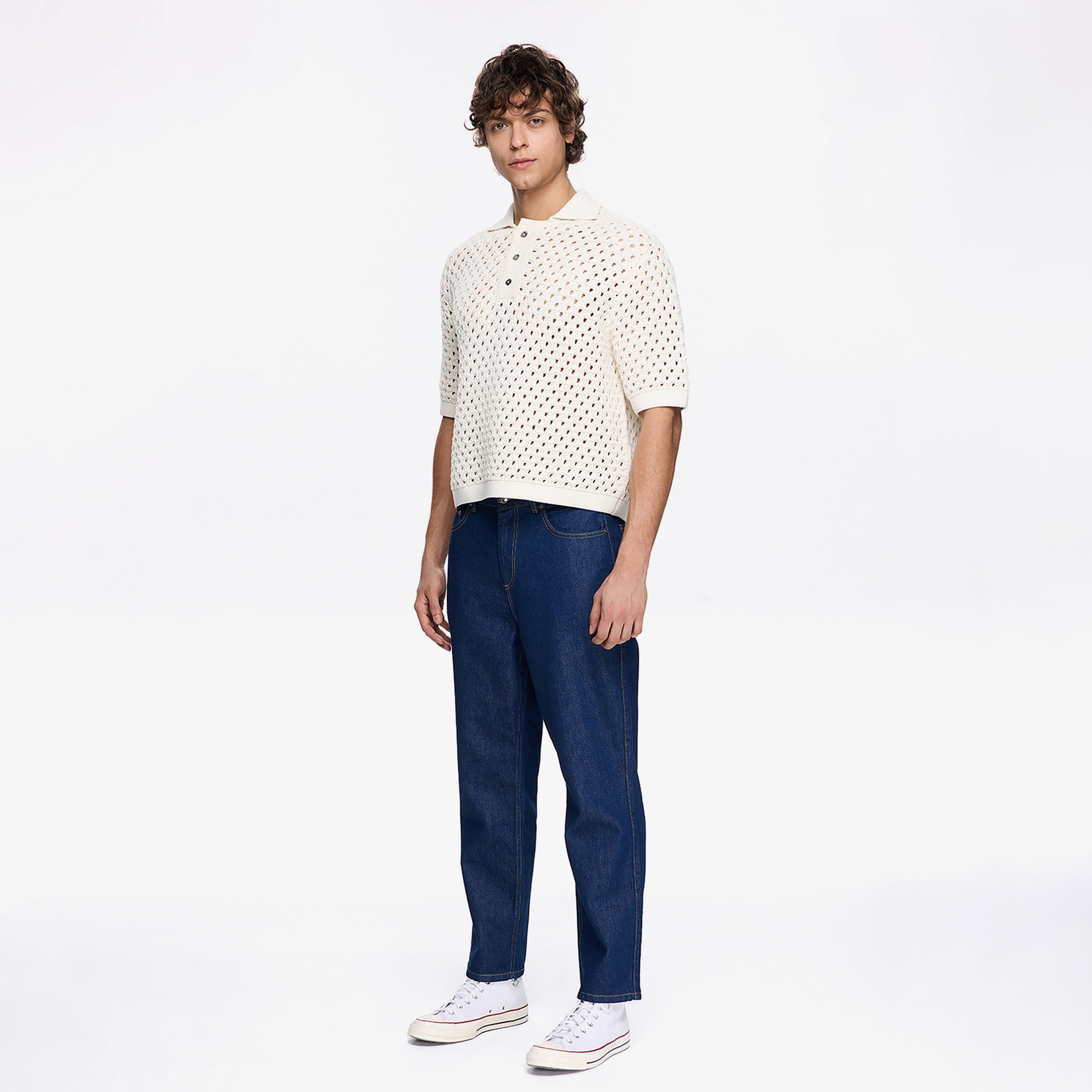 Les Benjamins Classic Knit 405 Erkek Bej Polo