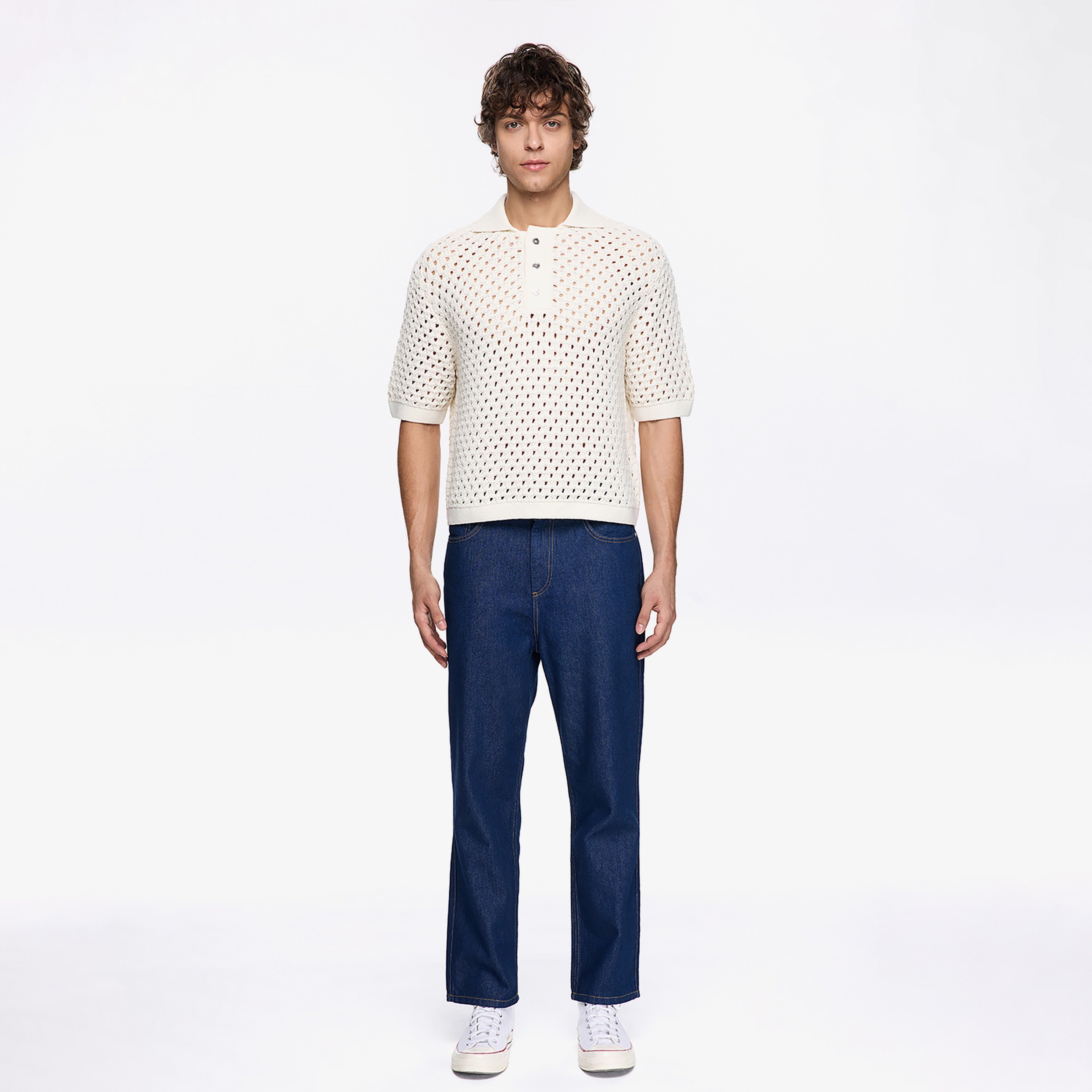 Les Benjamins Classic Knit 405 Erkek Bej Polo