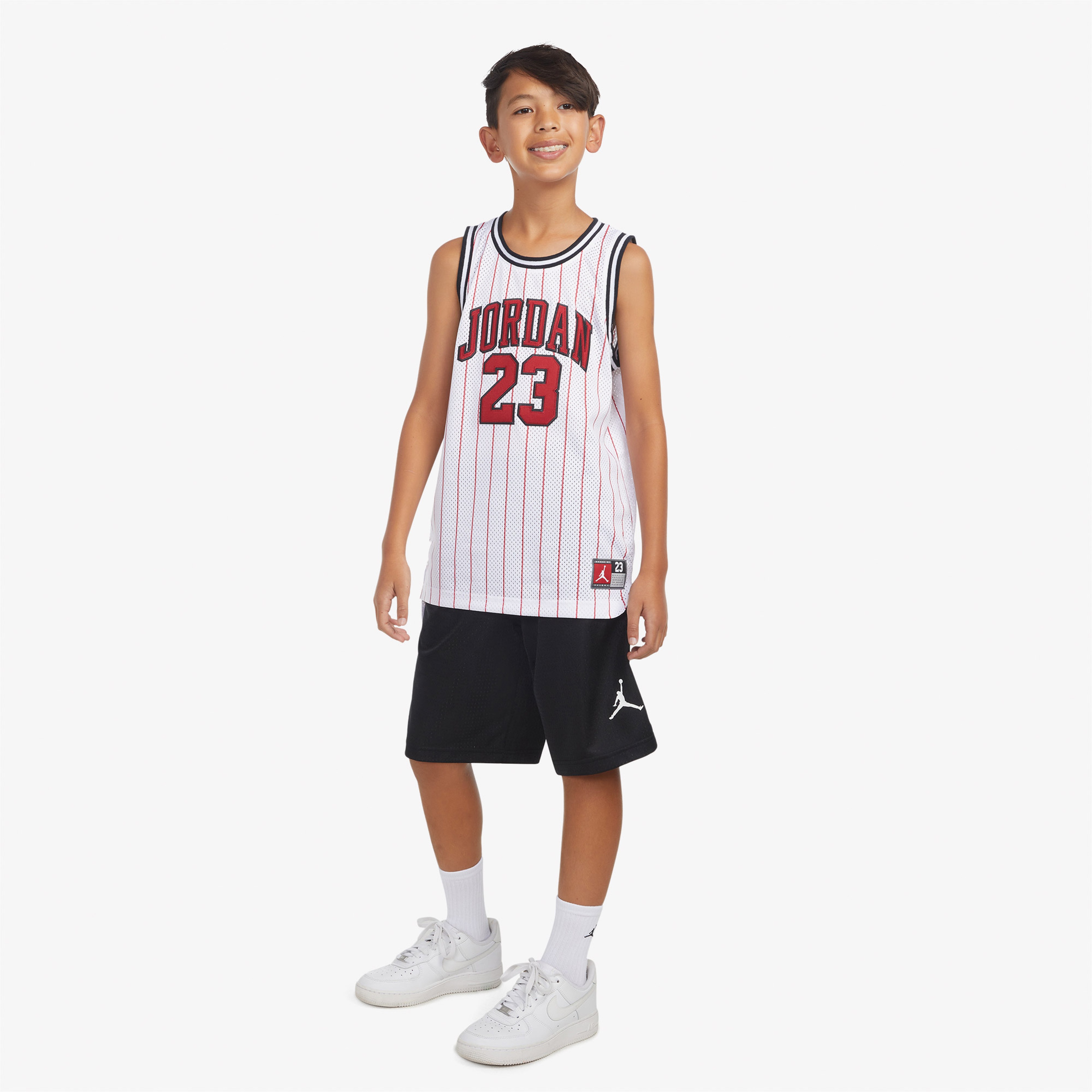Jordan Grade School 23 Jersey Çocuk Beyaz Basketbol Forması