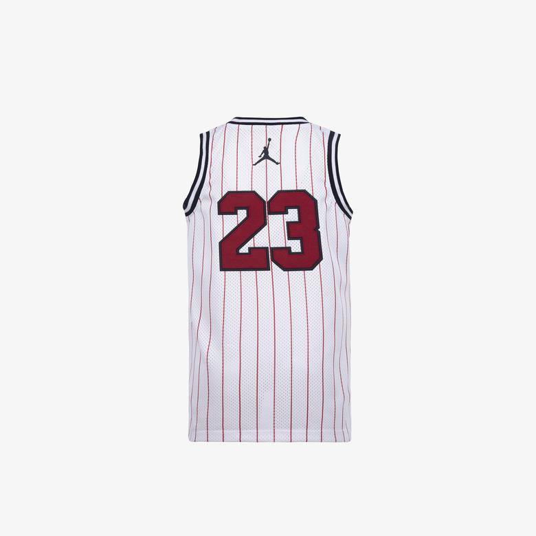 Jordan Grade School 23 Jersey Çocuk Beyaz Basketbol Forması