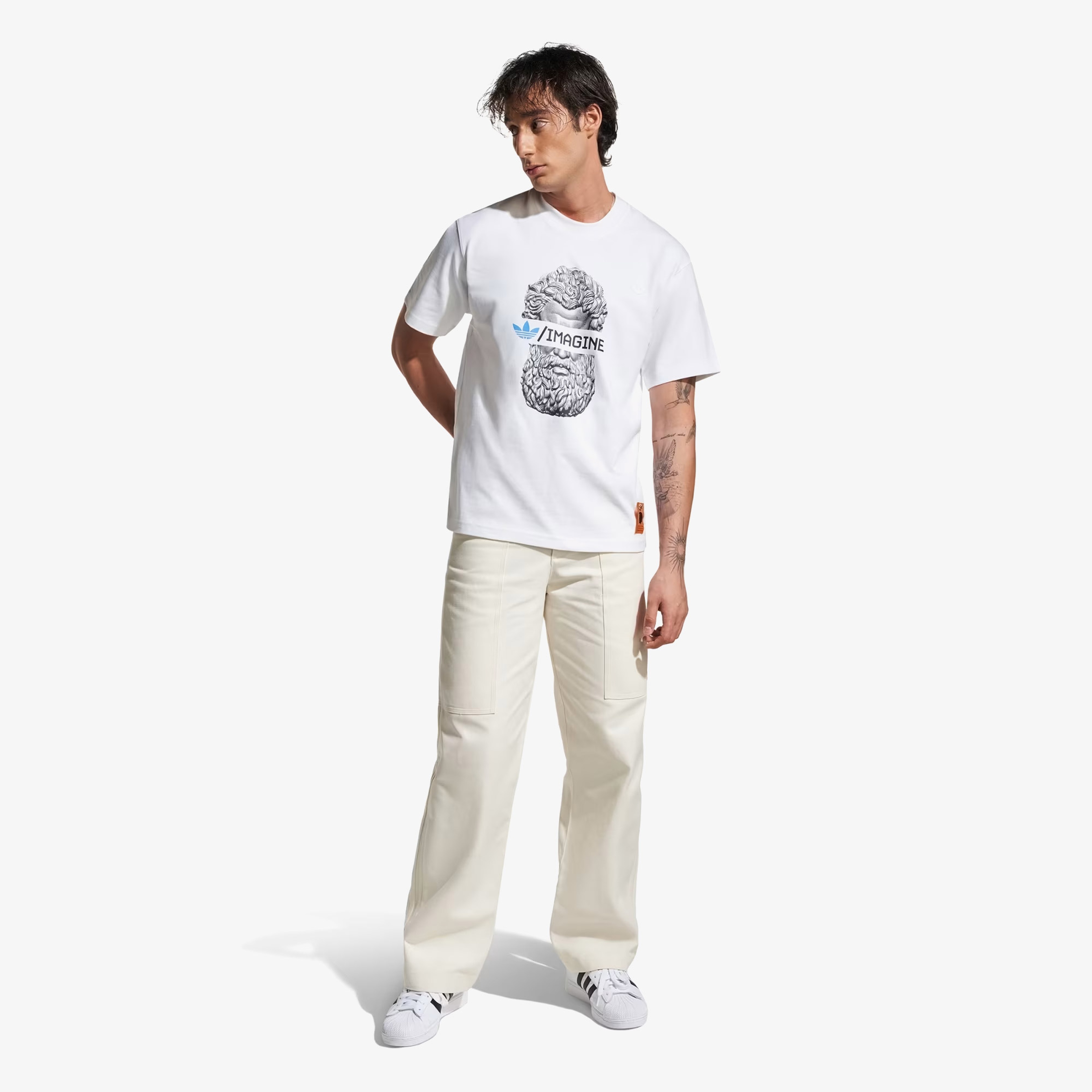 adidas Emre Yusufi Erkek Beyaz T-Shirt