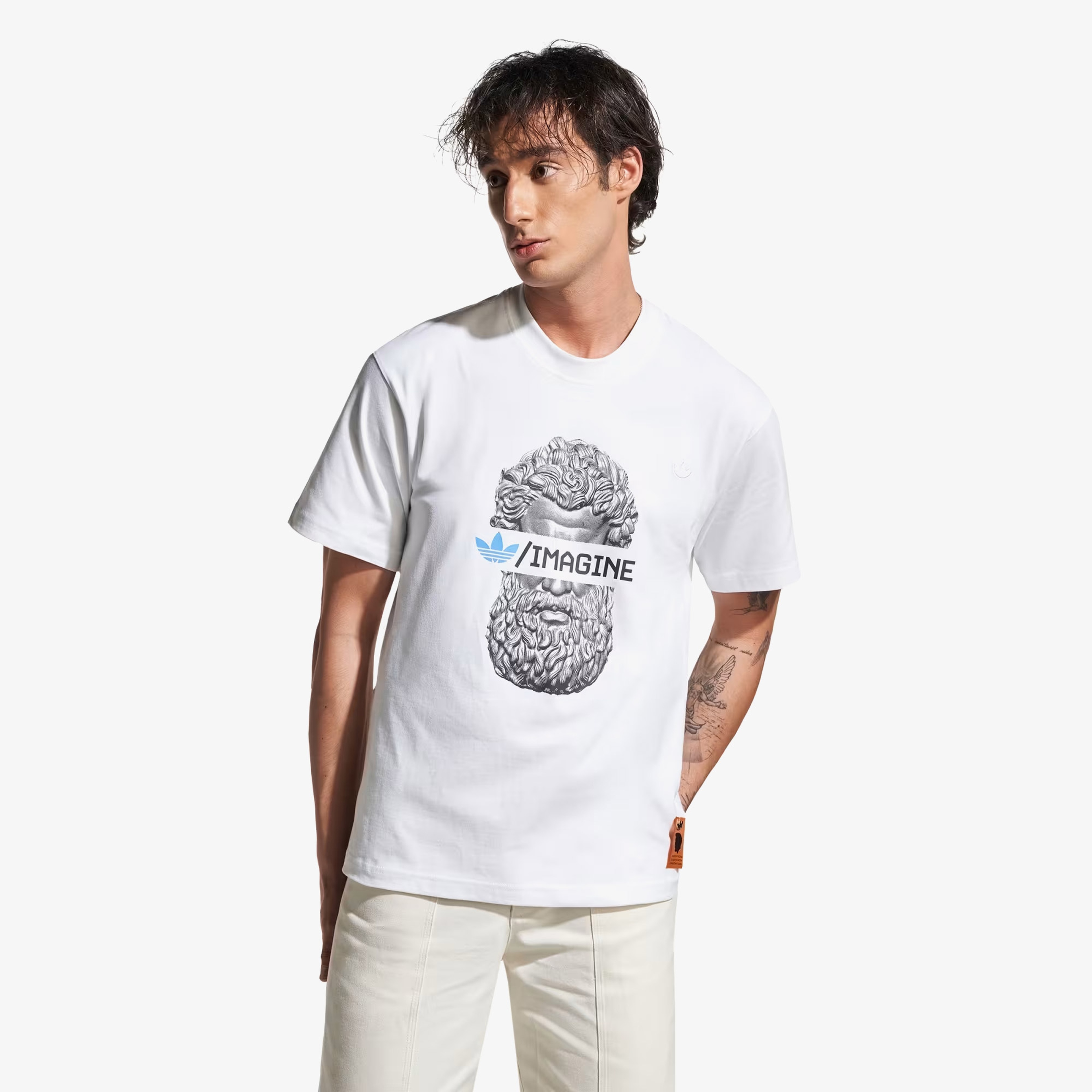 adidas Emre Yusufi Erkek Beyaz T-Shirt