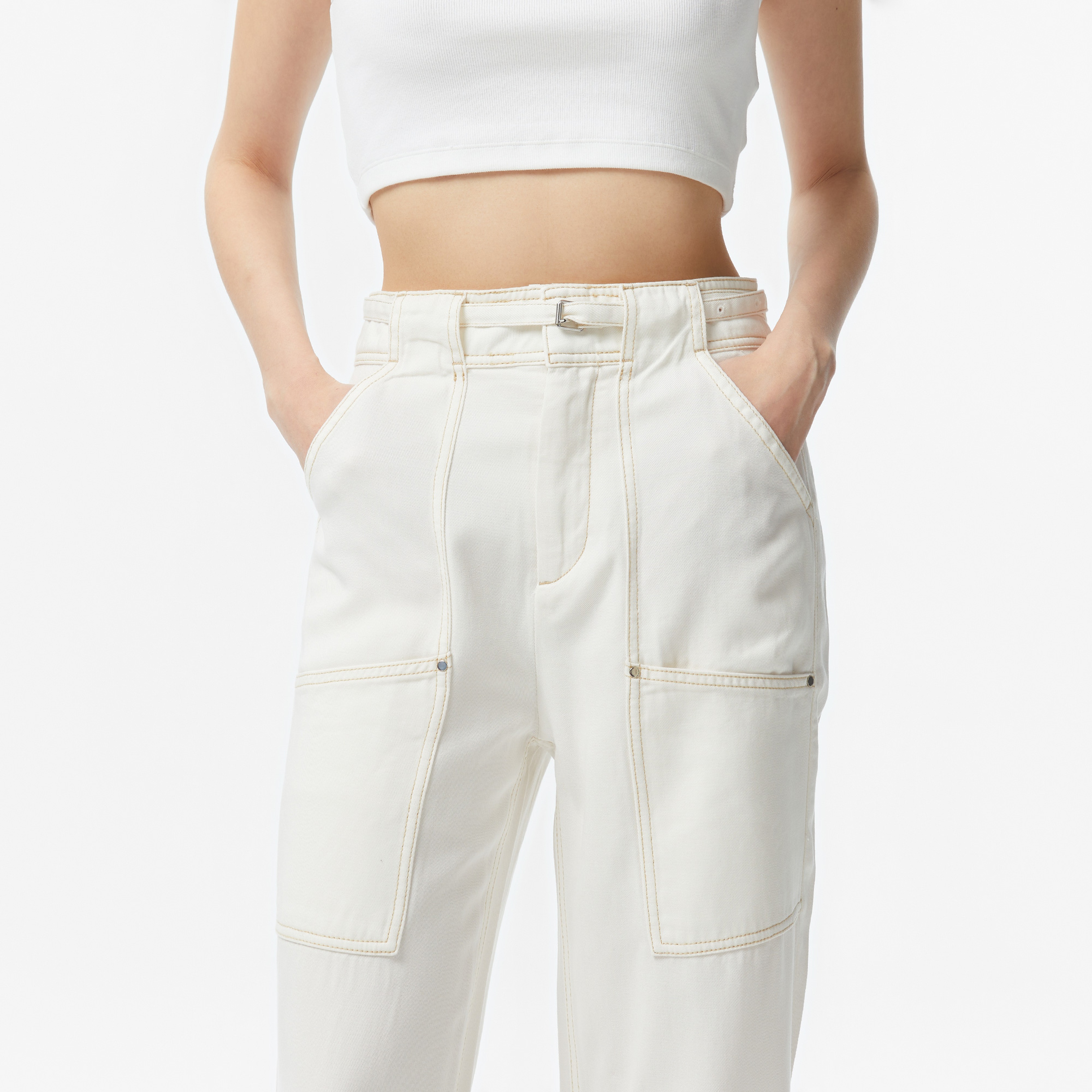 Boss Kadın Beyaz Pantolon