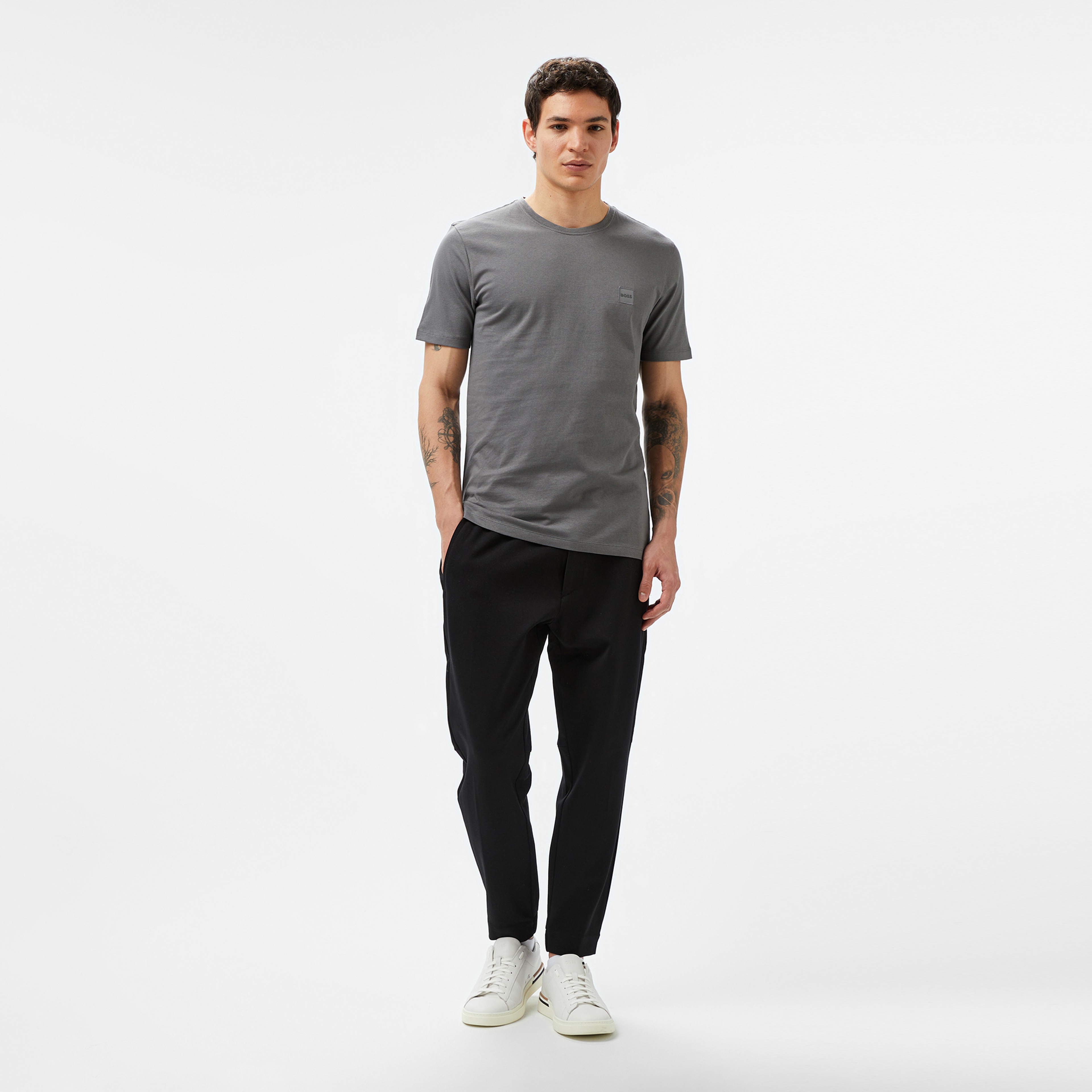 Boss Erkek Gri T-Shirt