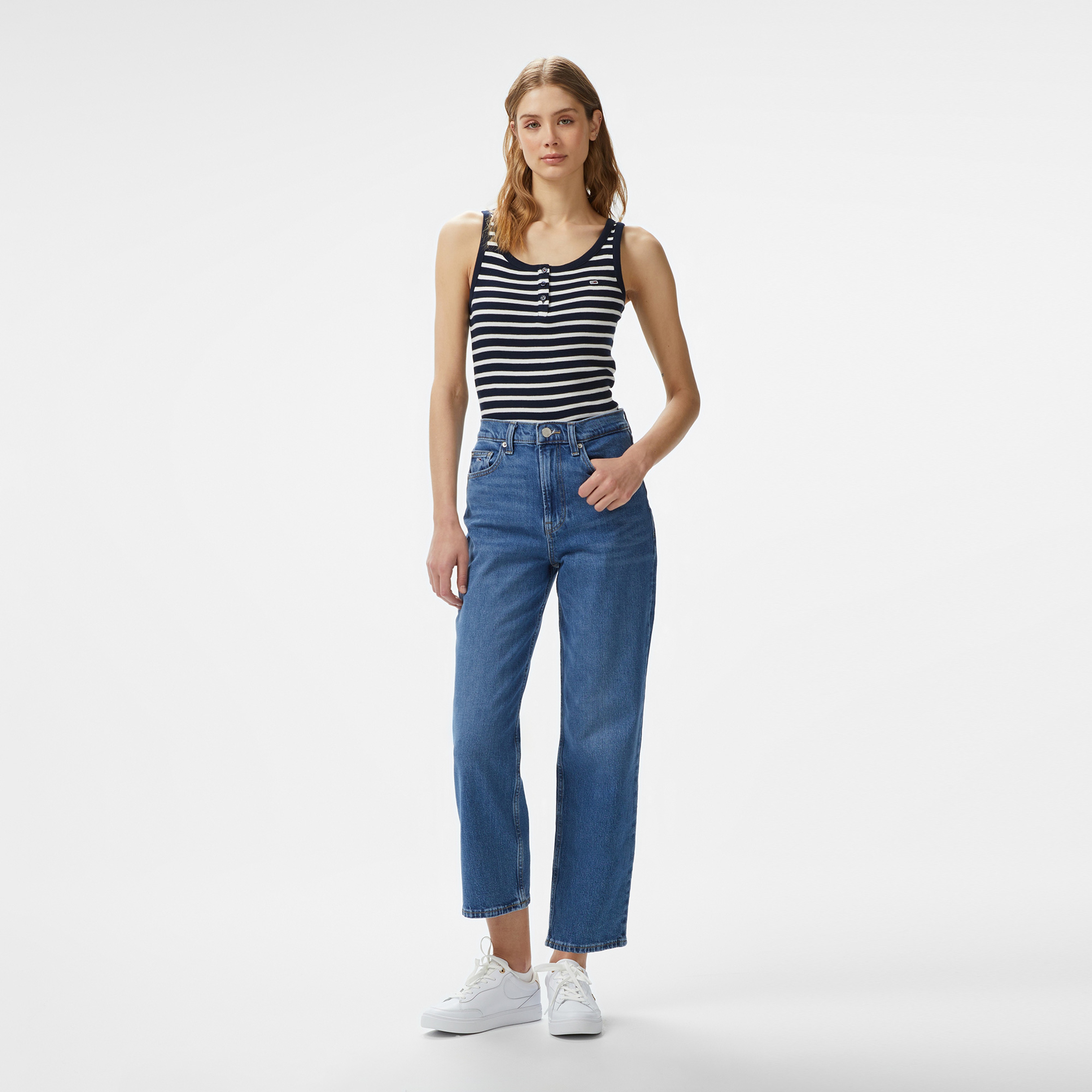 Tommy Hilfiger Kadın Mavi T-Shirt