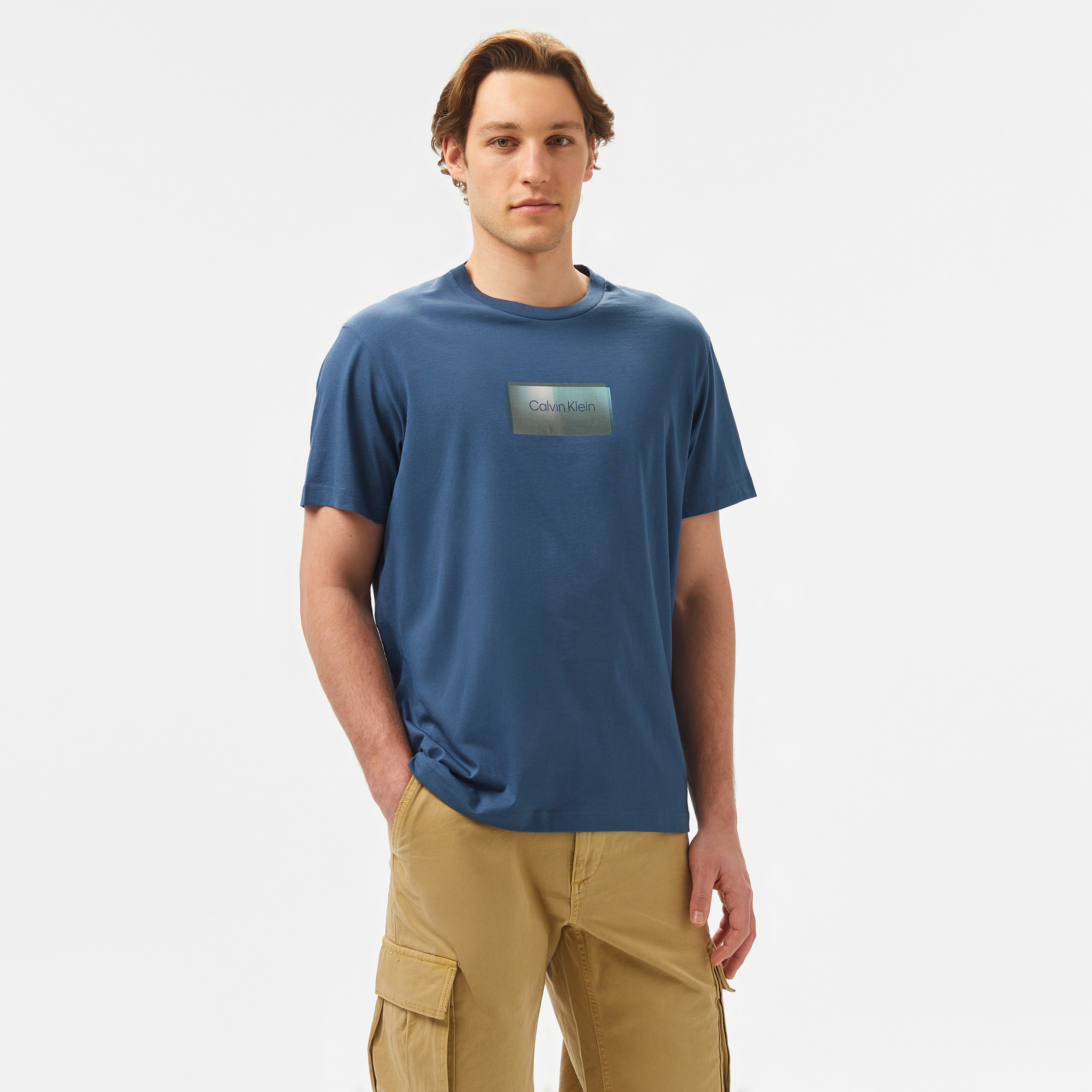 Calvin Klein Erkek Mavi T-Shirt
