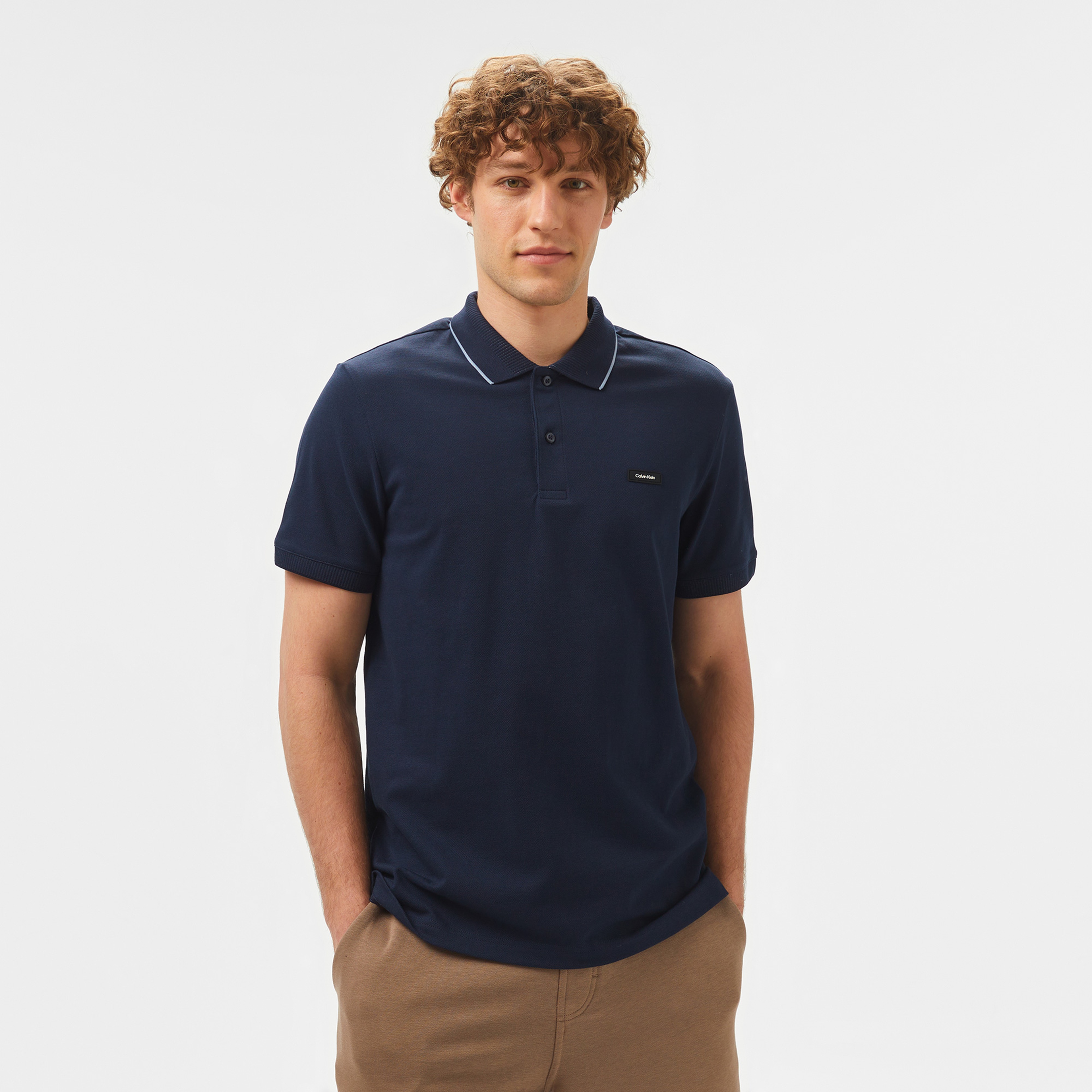 Calvin Klein Erkek Mavi Polo
