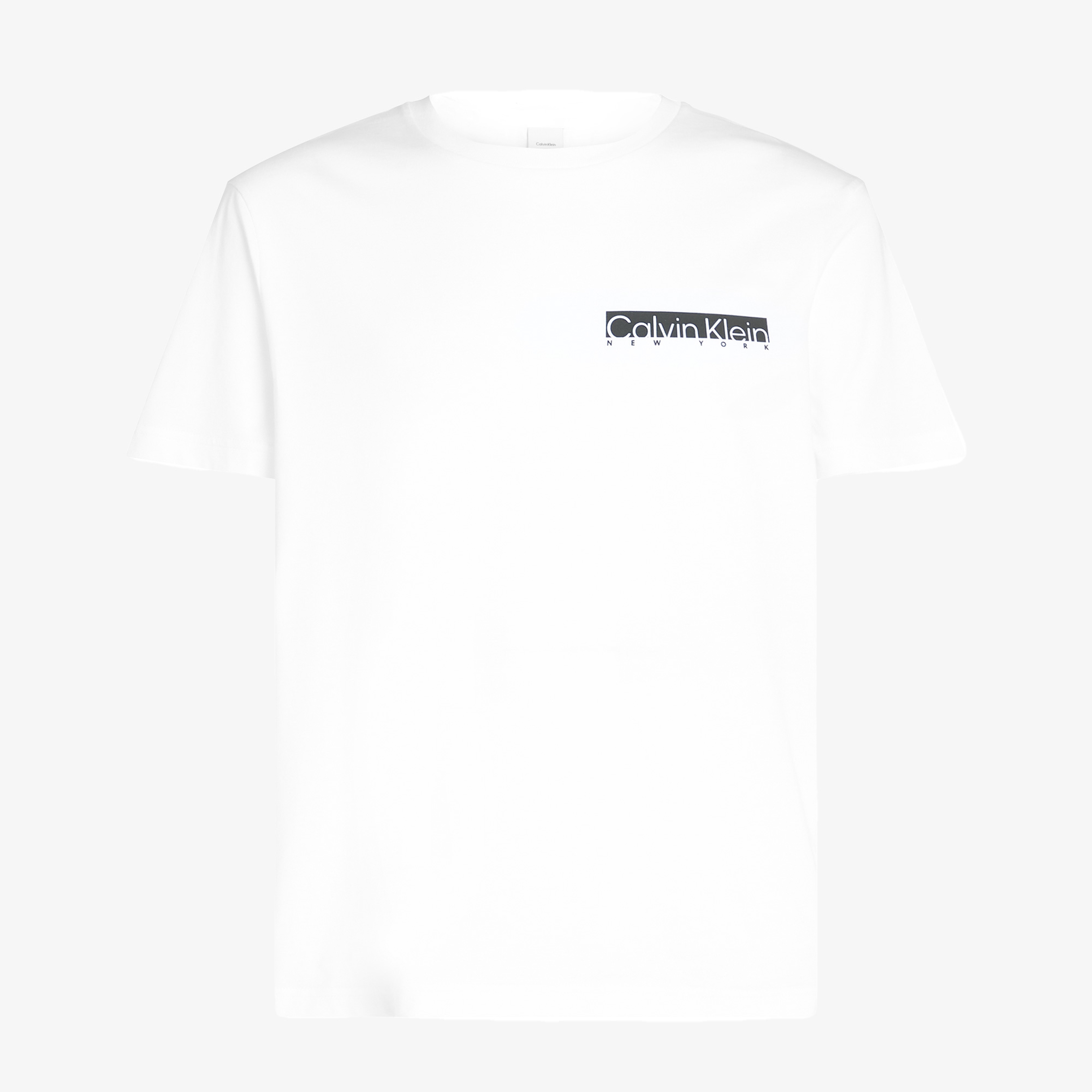 Calvin Klein Ny Chest Box Logo Erkek Beyaz T-Shirt
